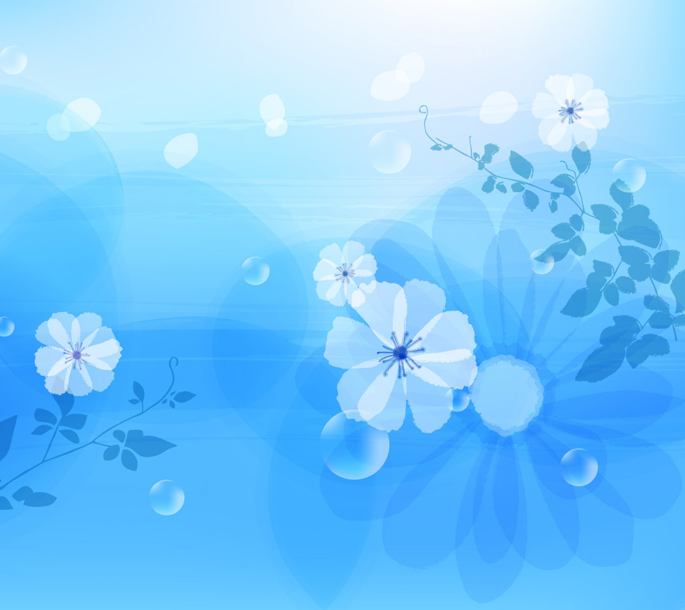 Blue White Flower Wallpaper | View Wallpapers