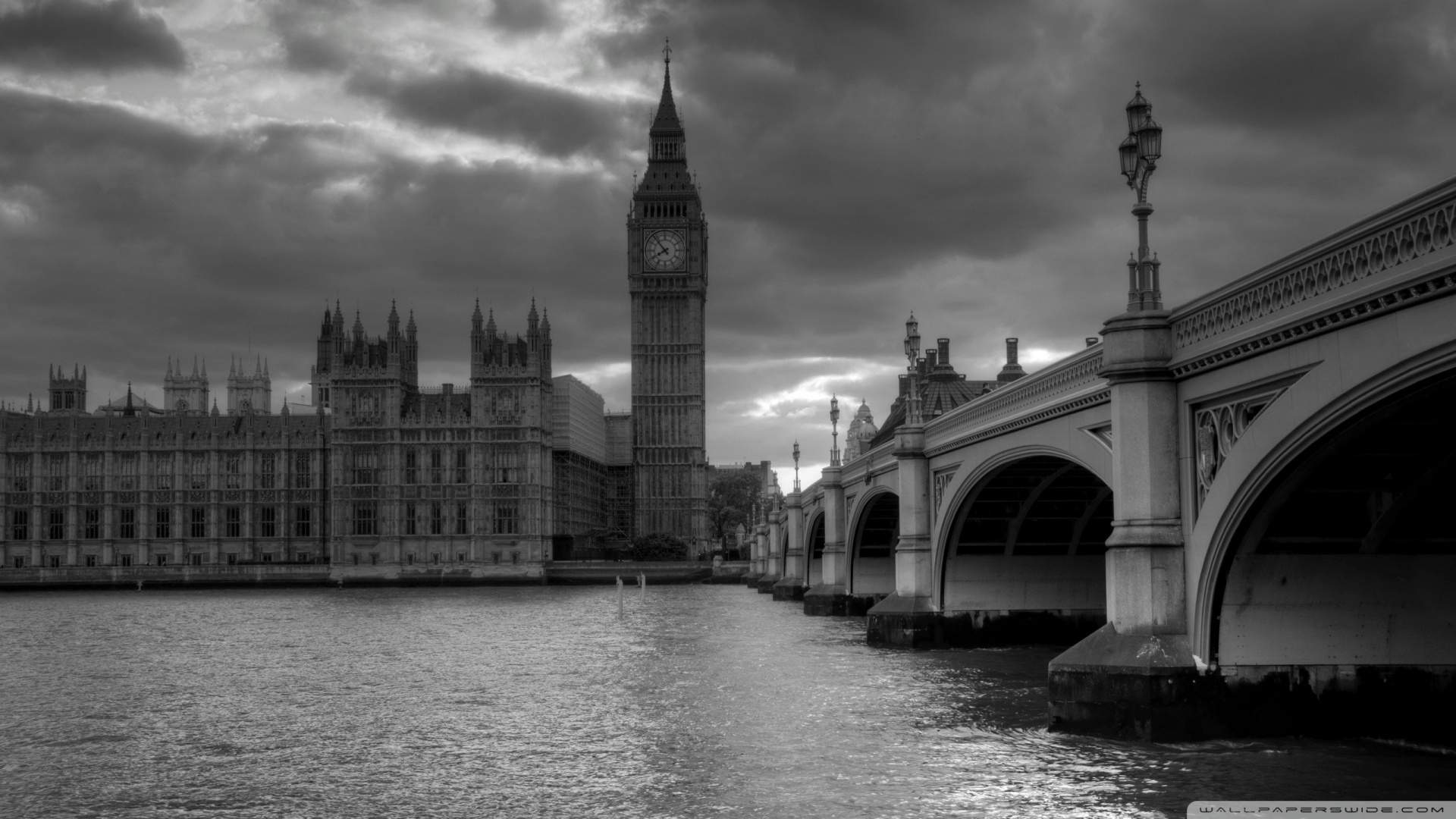 Download London In Black And White Wallpaper 1920x1080 | Wallpoper ...