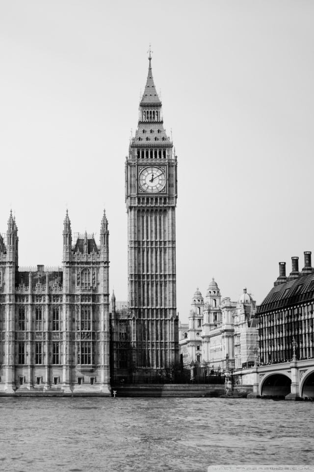 Palace Of Westminster Black And White HD desktop wallpaper ...
