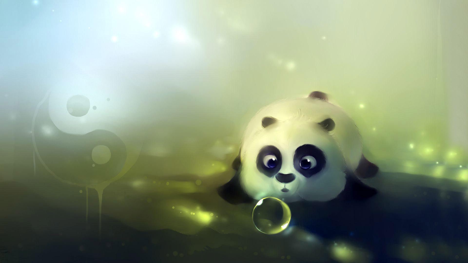 Cute Panda Bubbles Wallpaper Screen HD #4265 Wallpaper | High ...