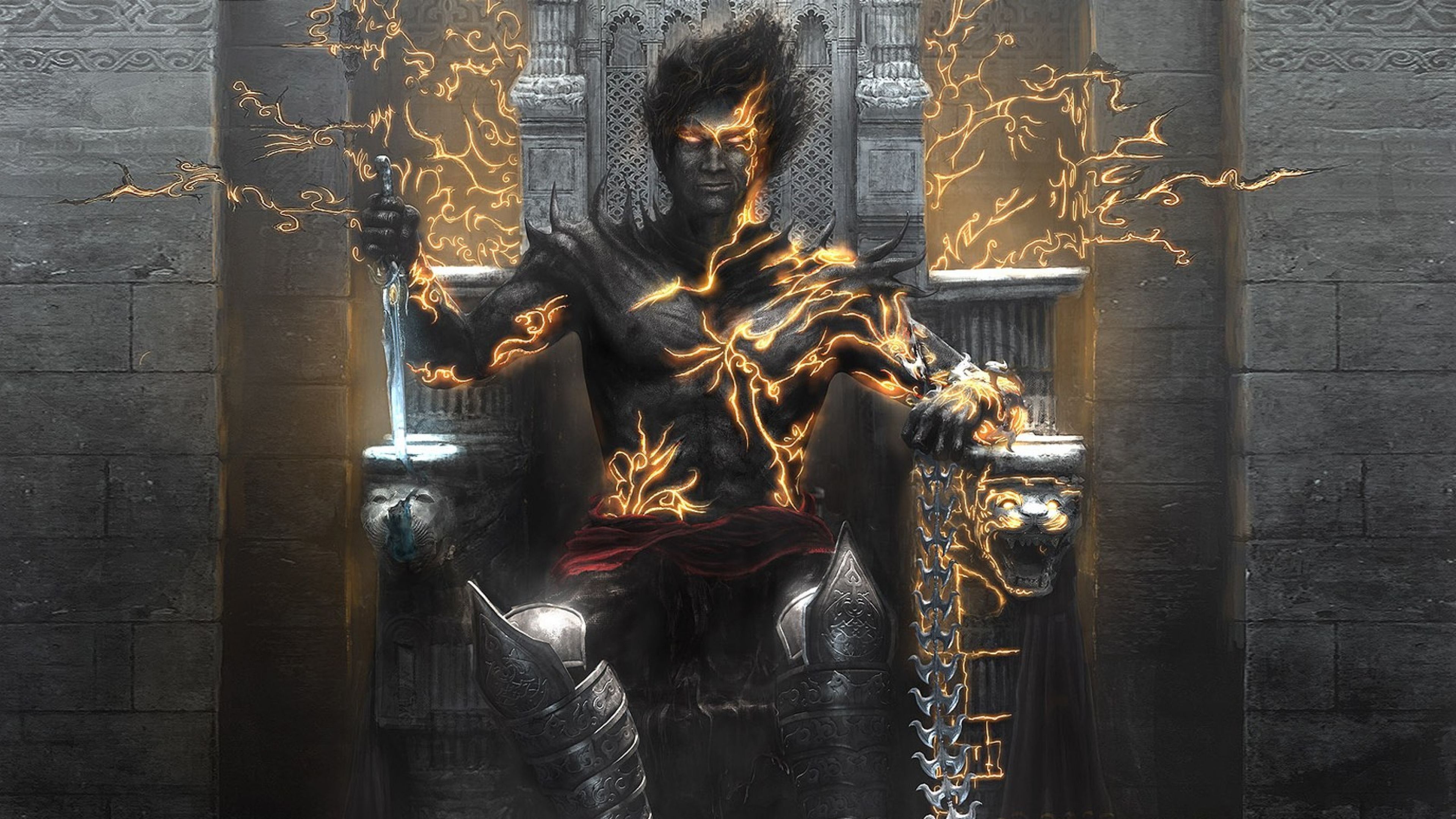 Download Wallpaper 3840x2160 Prince of persia, Knife, Throne ...