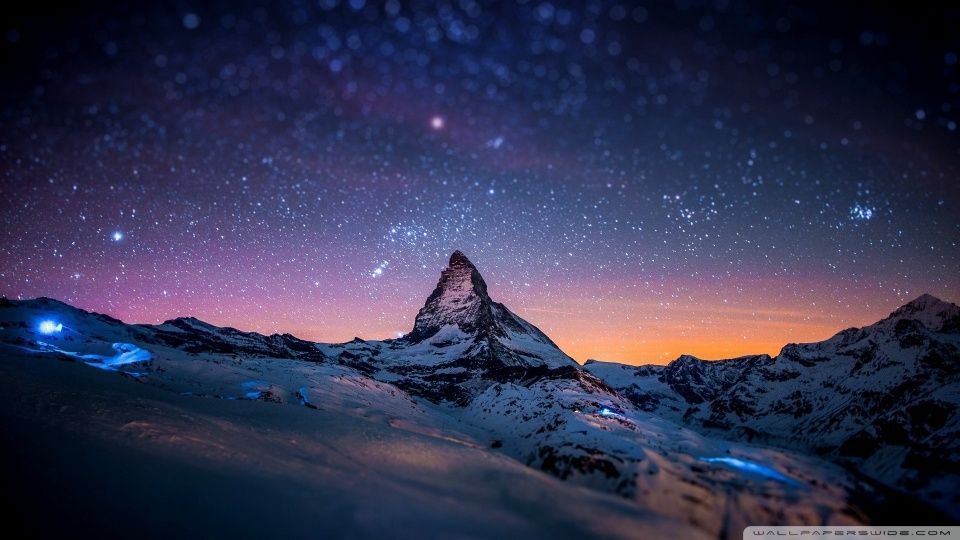 Mountain at Night HD desktop wallpaper : High Definition ...