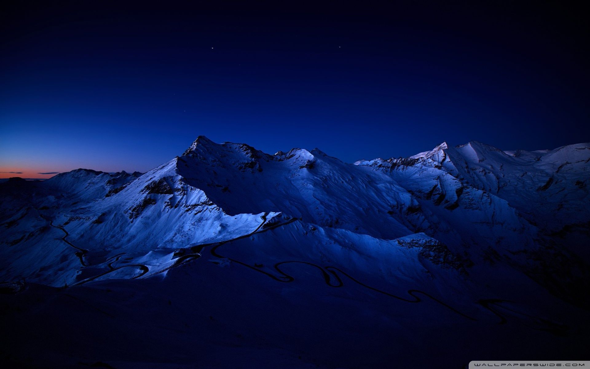 Snowy Mountain Peaks Wallpaper Full HD [1920x1200] - Free ...
