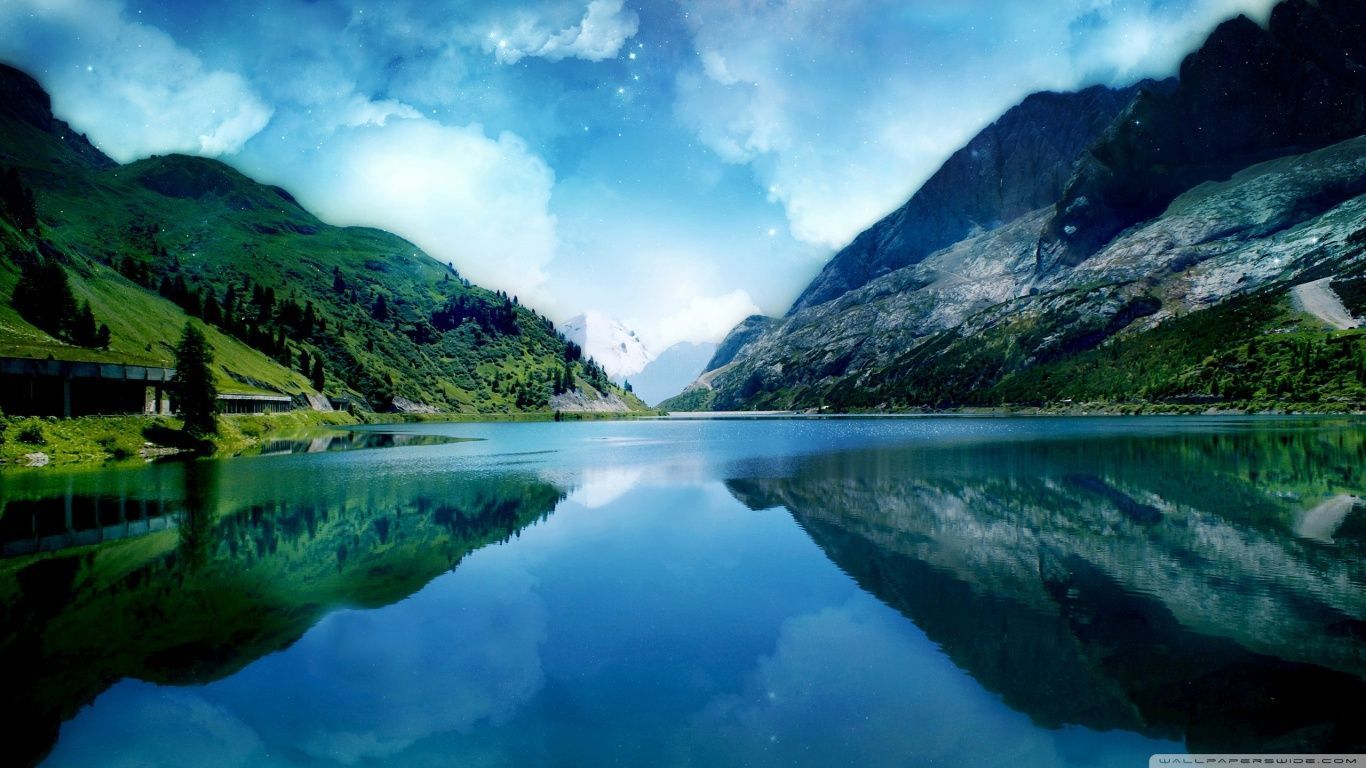 Magic Mountains HD desktop wallpaper : Fullscreen : Dual Monitor