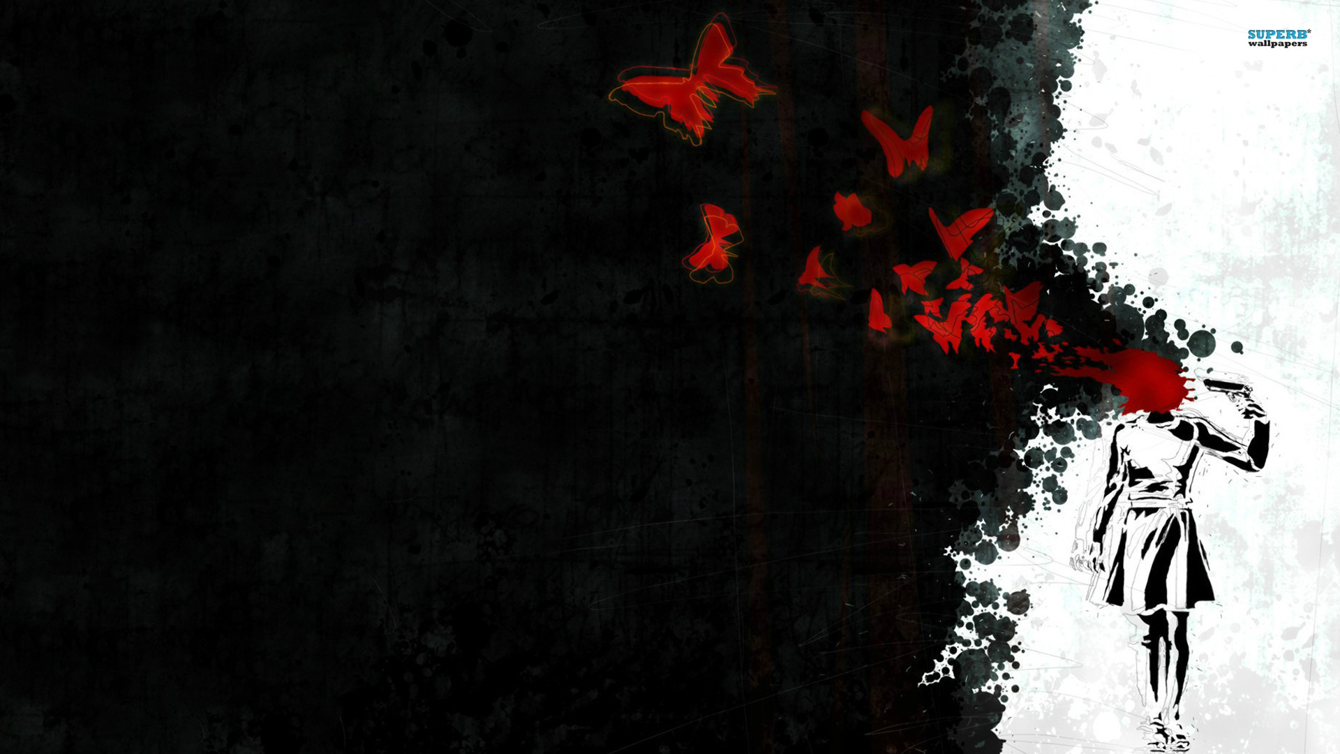 Butterfly suicide wallpaper - Fantasy wallpapers -