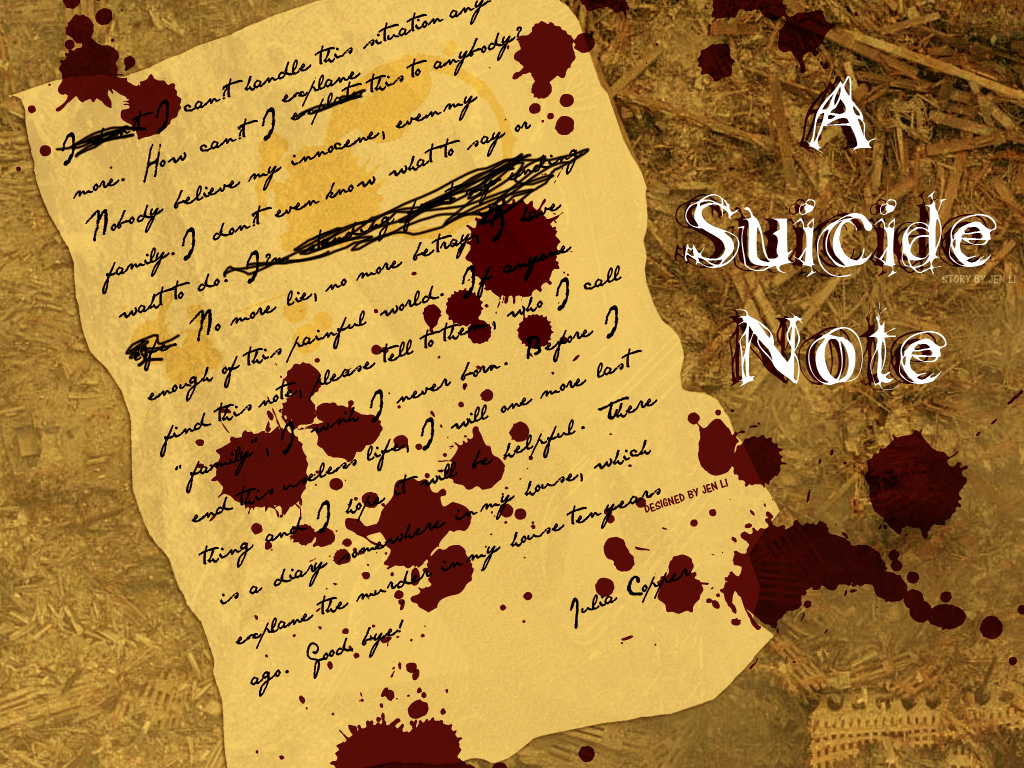 A Suicide Note - Photoshop Wallpaper 876693 - Fanpop