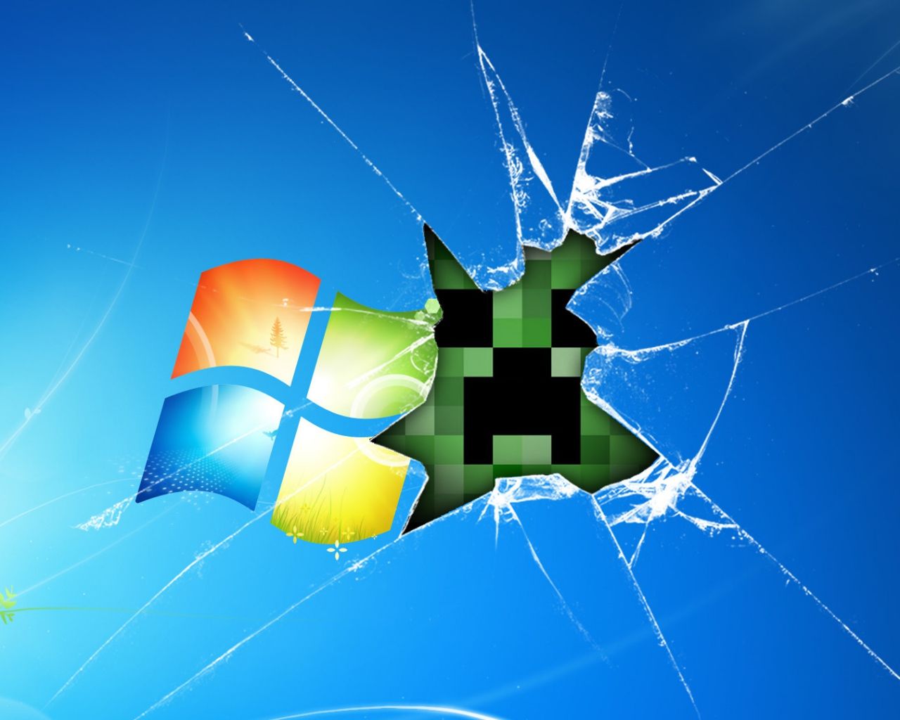 Download Wallpaper 1280x1024 Windows, Minecraft, Game, Glass ...