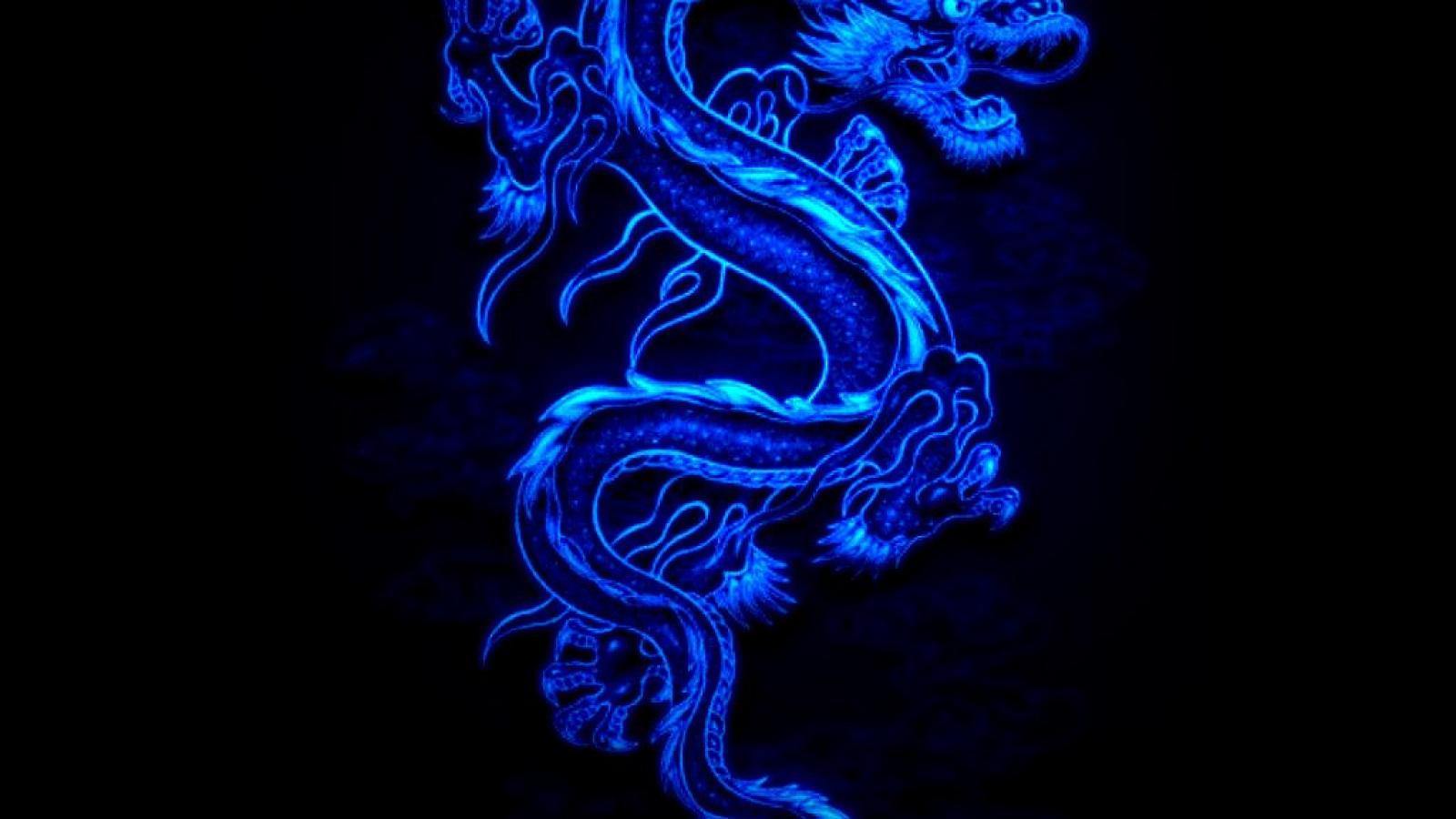 Cool blue dragon black fire wallpaper background picture and ...
