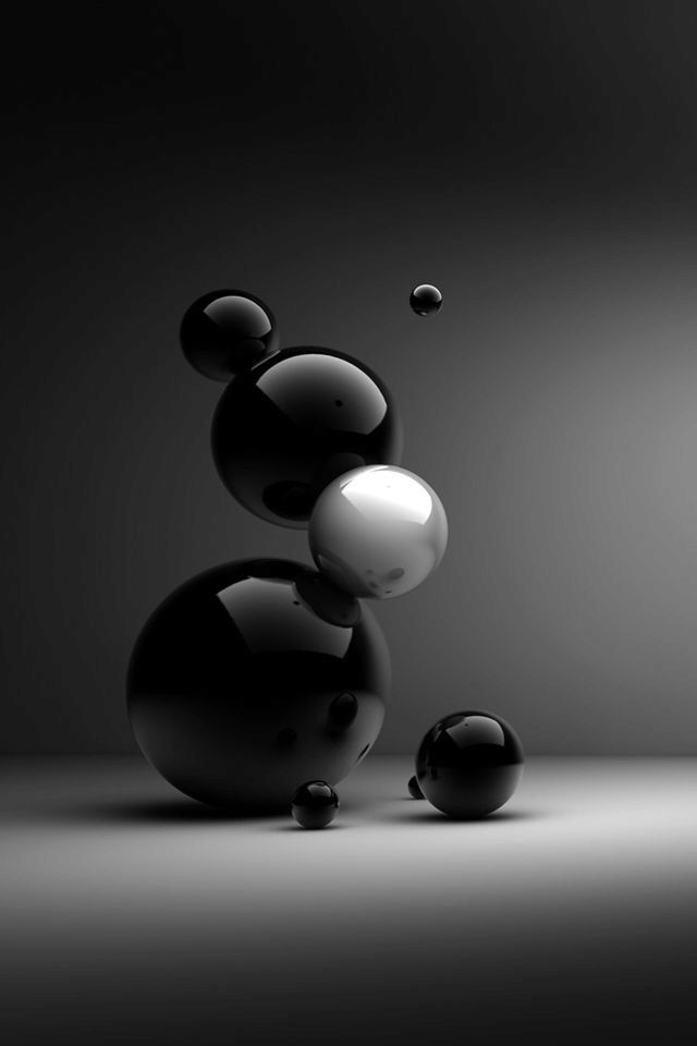 3D Glass Balls Simply beautiful iPhone wallpapers