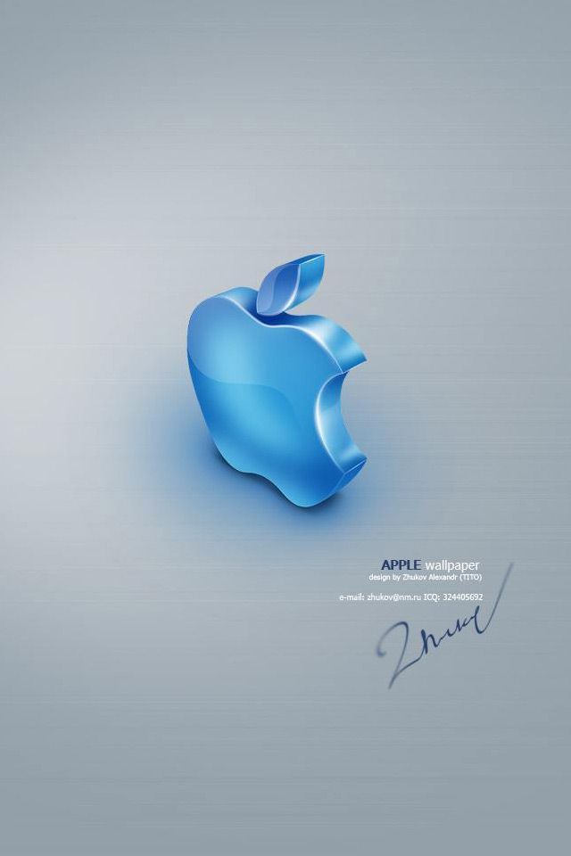 Apple Logo 3D Iphone 4 Wallpapers 640x960 Mobile Phone Graphics