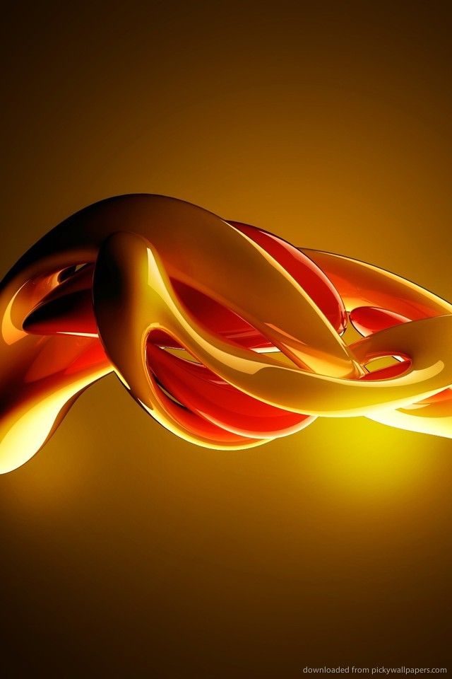 Download Abstract 3D Glowing Figure Wallpaper For iPhone 4
