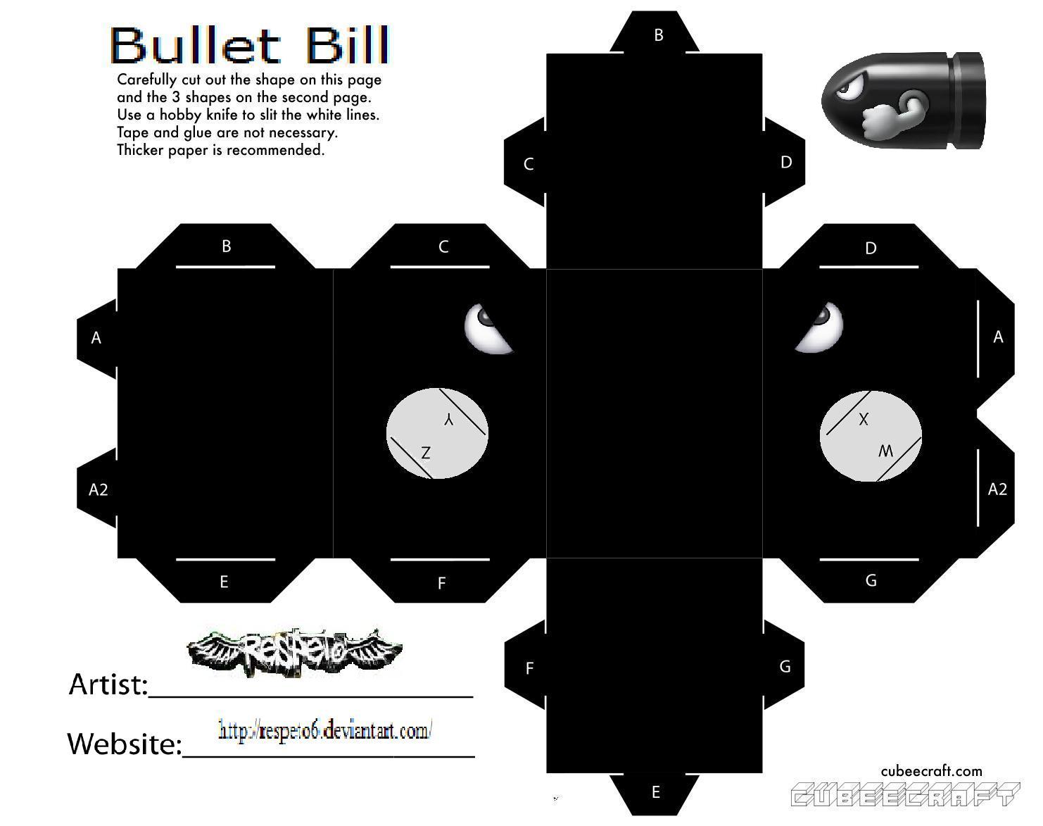 Bullet Bill Cubee by Respeto6 on DeviantArt