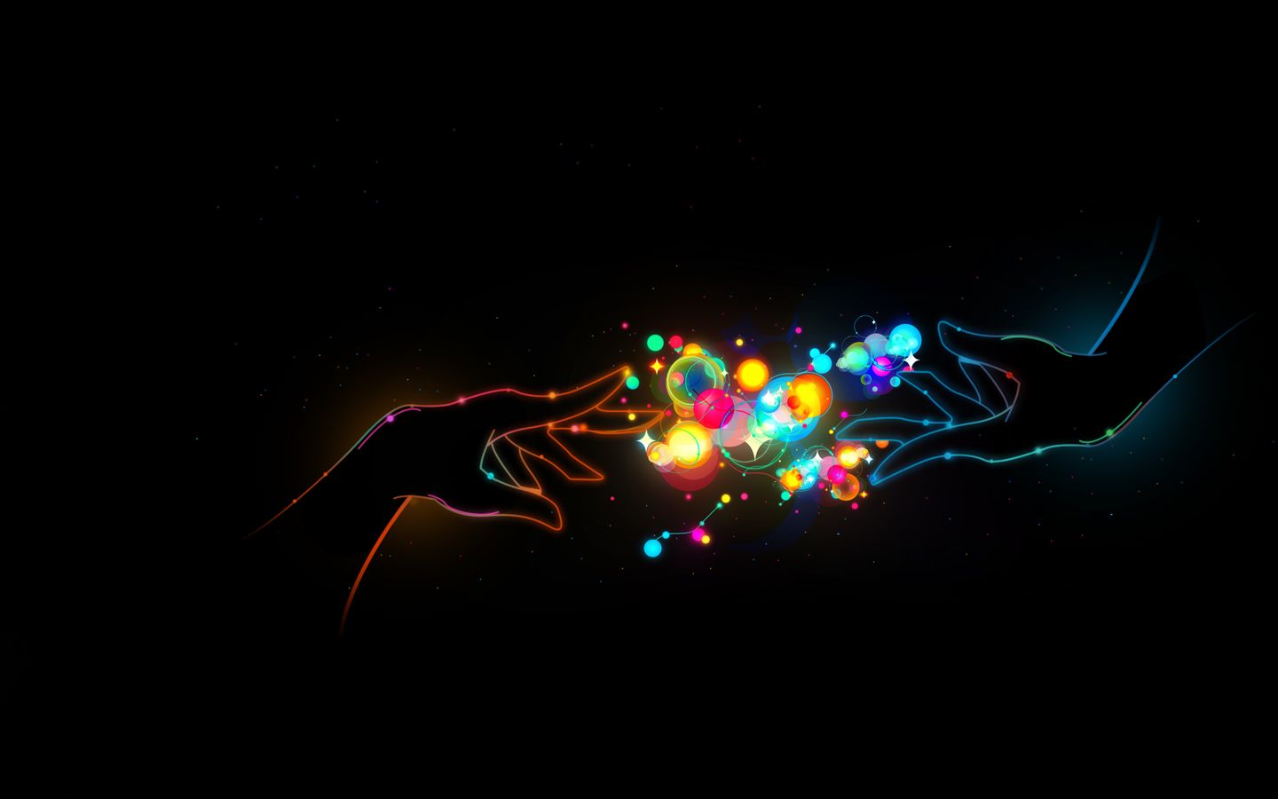 Full HD Wallpapers + Abstract, People, Bubbles, Hands, Black