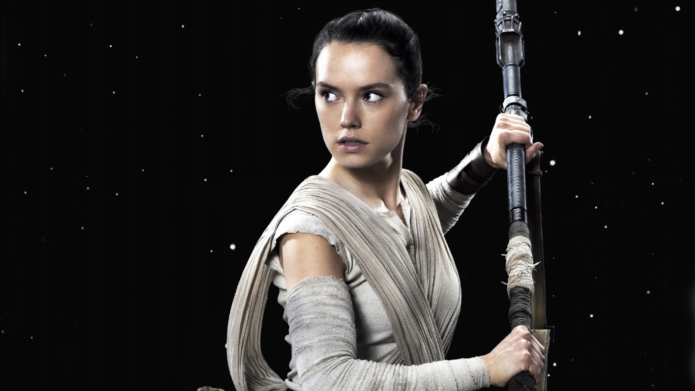 Daisy Ridley Rey Star Wars The Force Awakens Movie Desktop Wallpaper