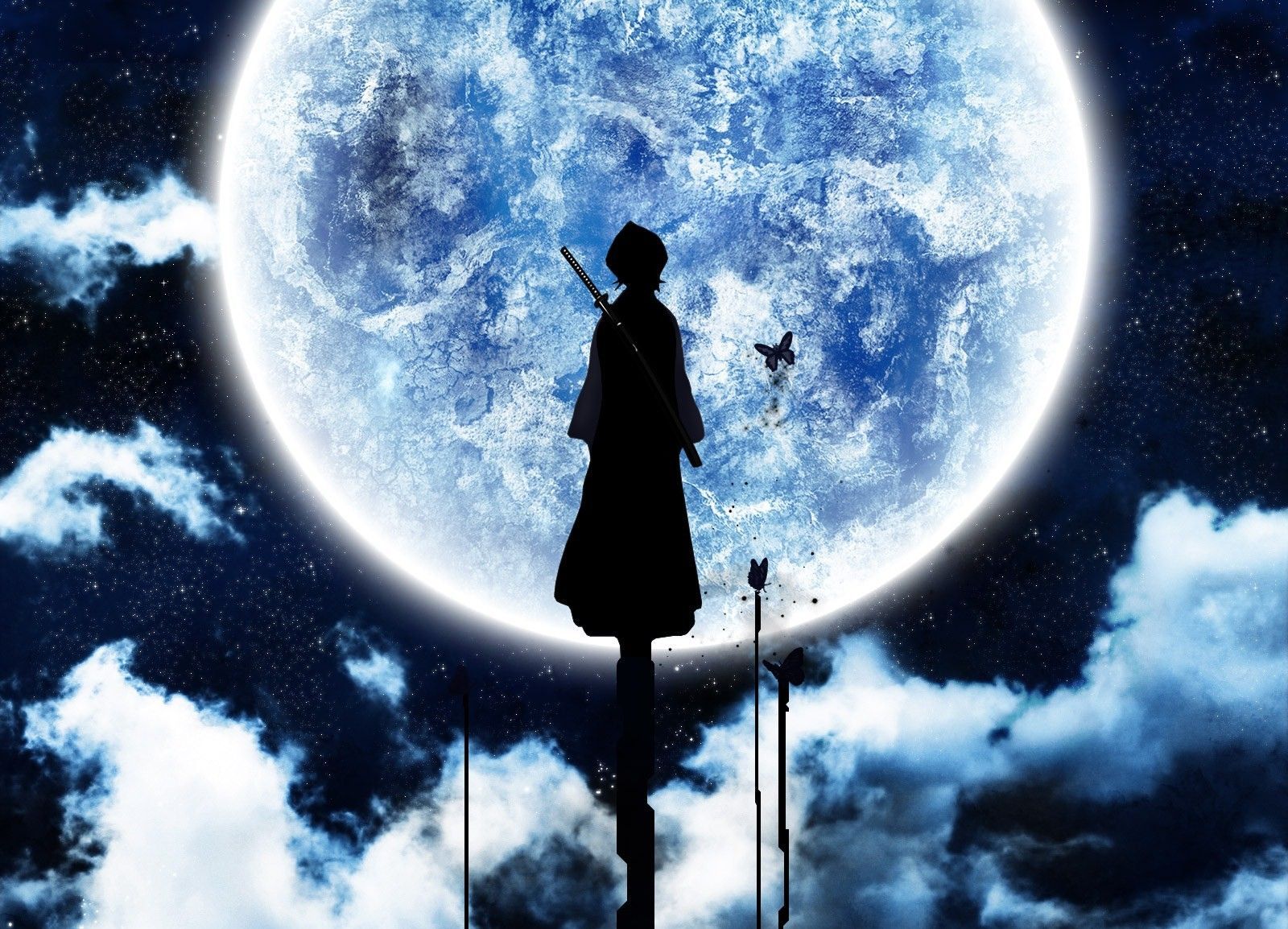 Rukia Bleach Anime Full Moon Night #8839 Wallpaper | Viewallpaper.com