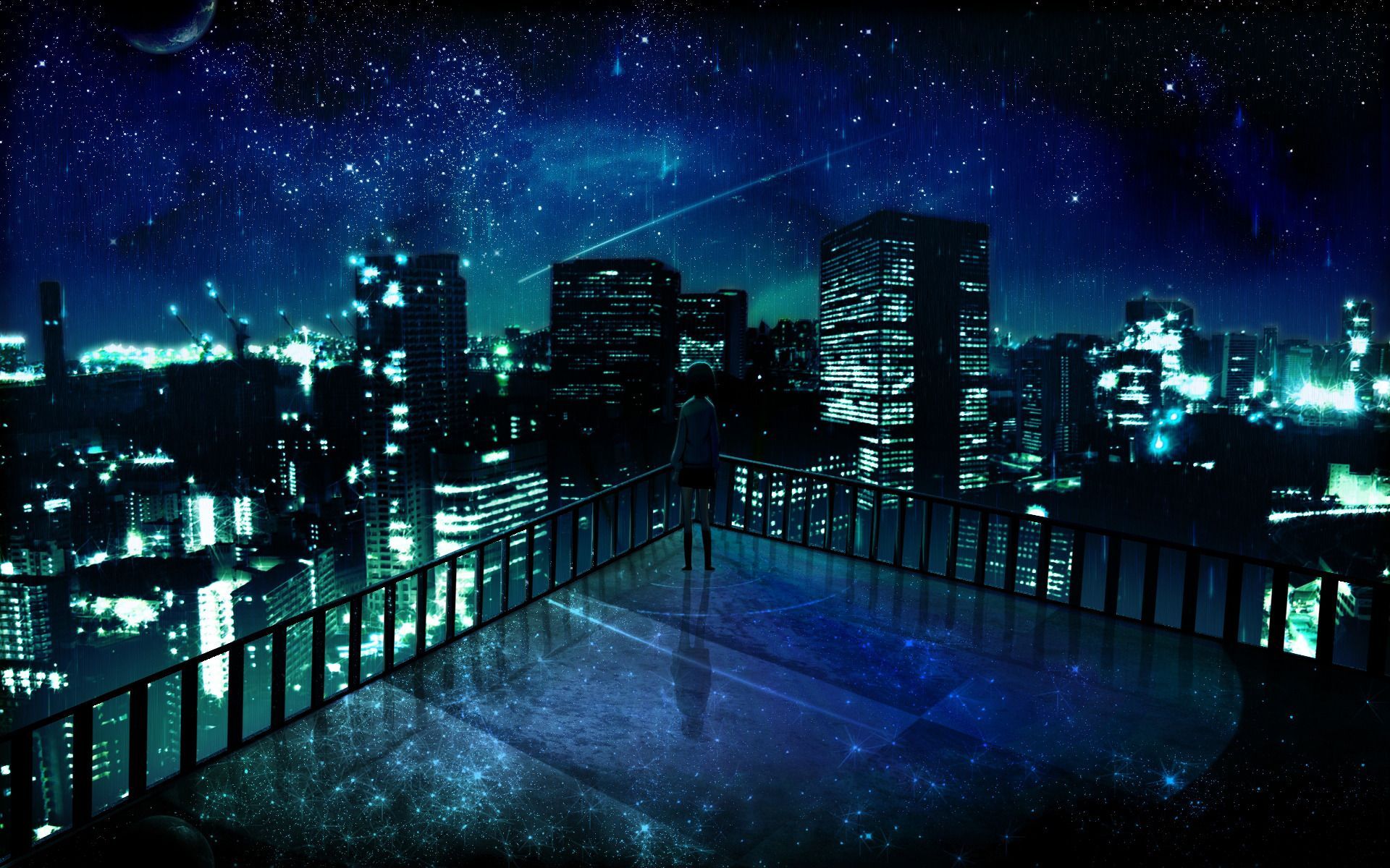 Anime Cityscape Wallpaper | 1536x864 | ID:22456