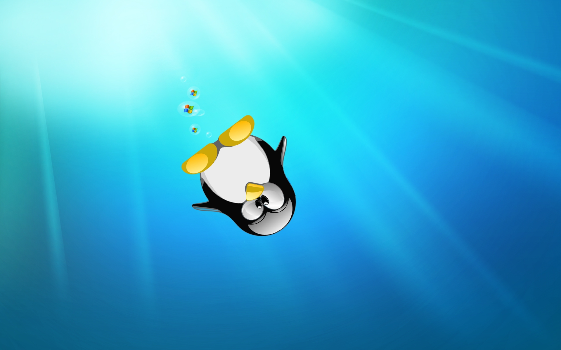 Linux, wallpaper, sea, designs, penguin, dreamwallpapers (#149332)
