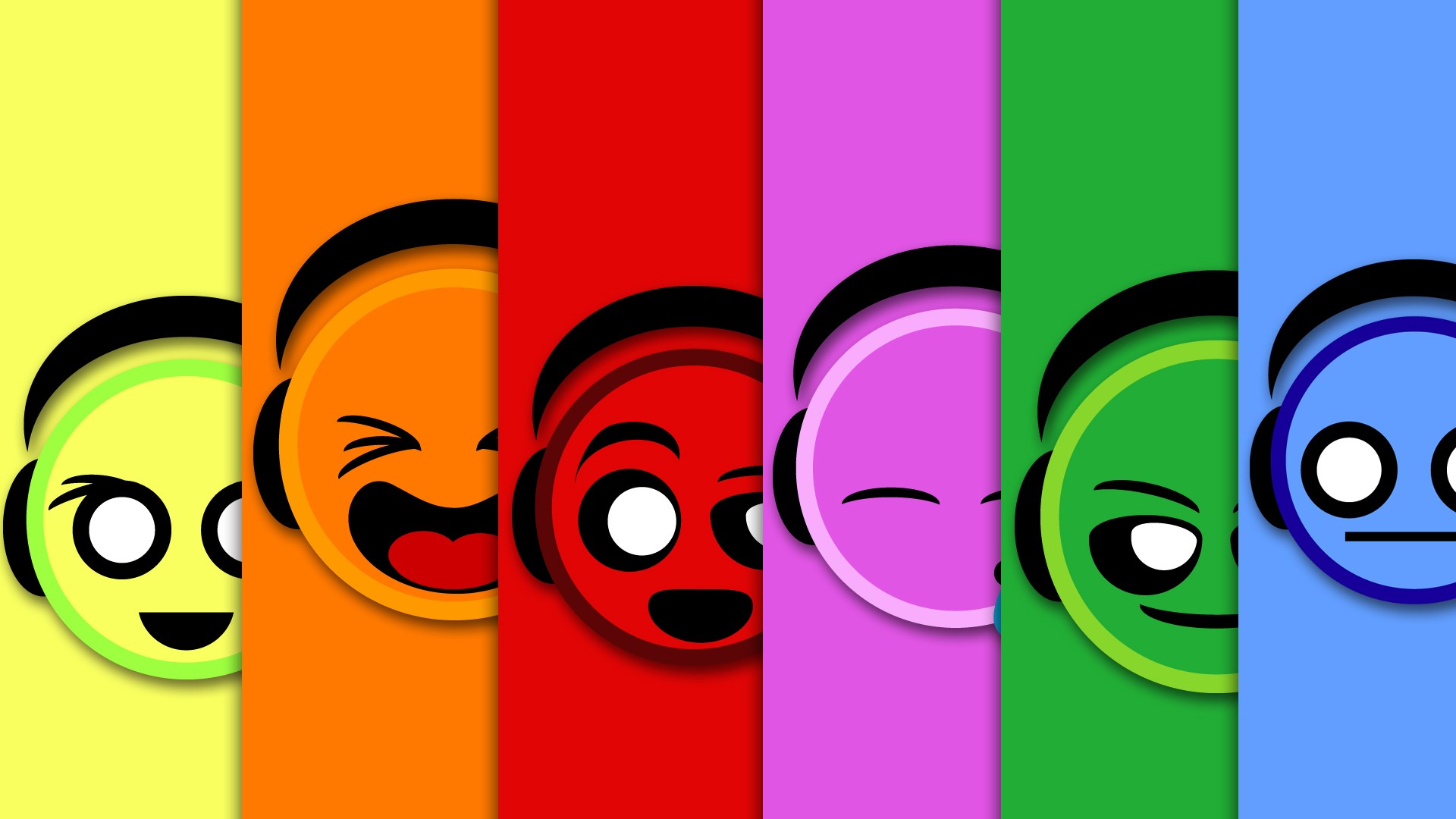 Colorful Smiley Faces #6956769