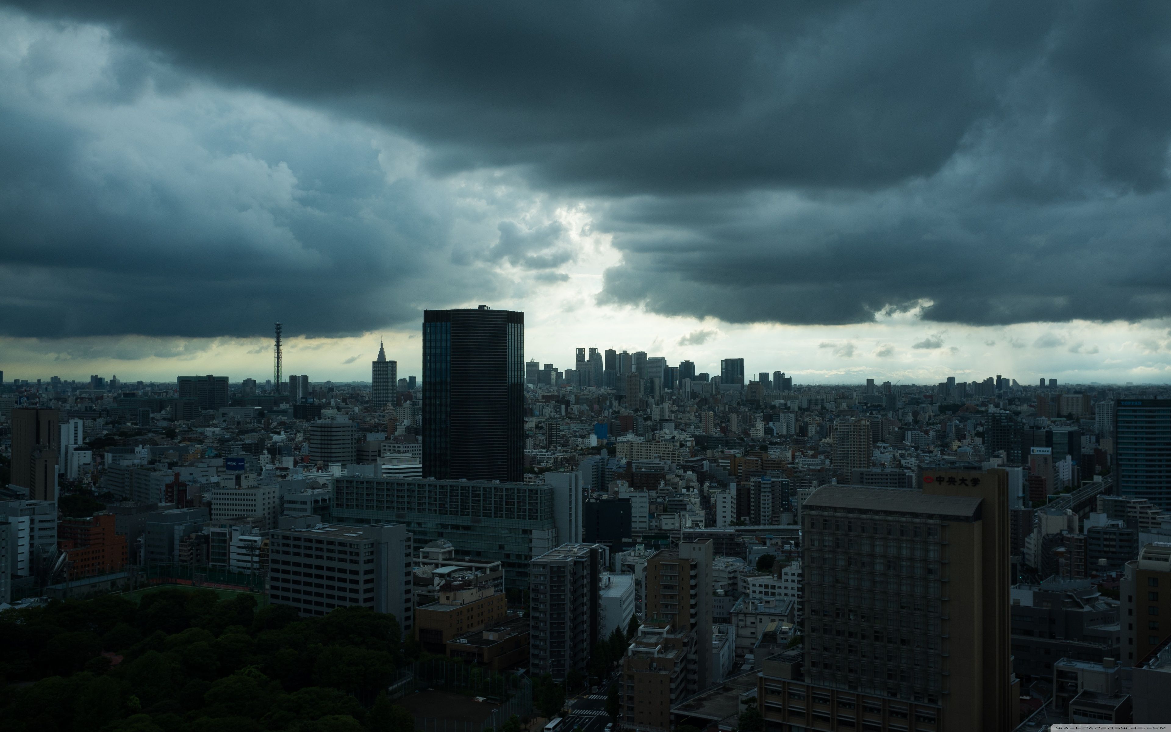 Storm Clouds In Tokyo Wallpaper Full HD [3840x2400] - Free ...