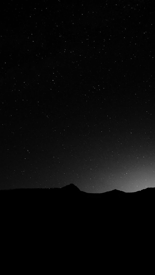 Dark Night Sky Silent Wide Mountain Star Shining #iPhone #5s ...