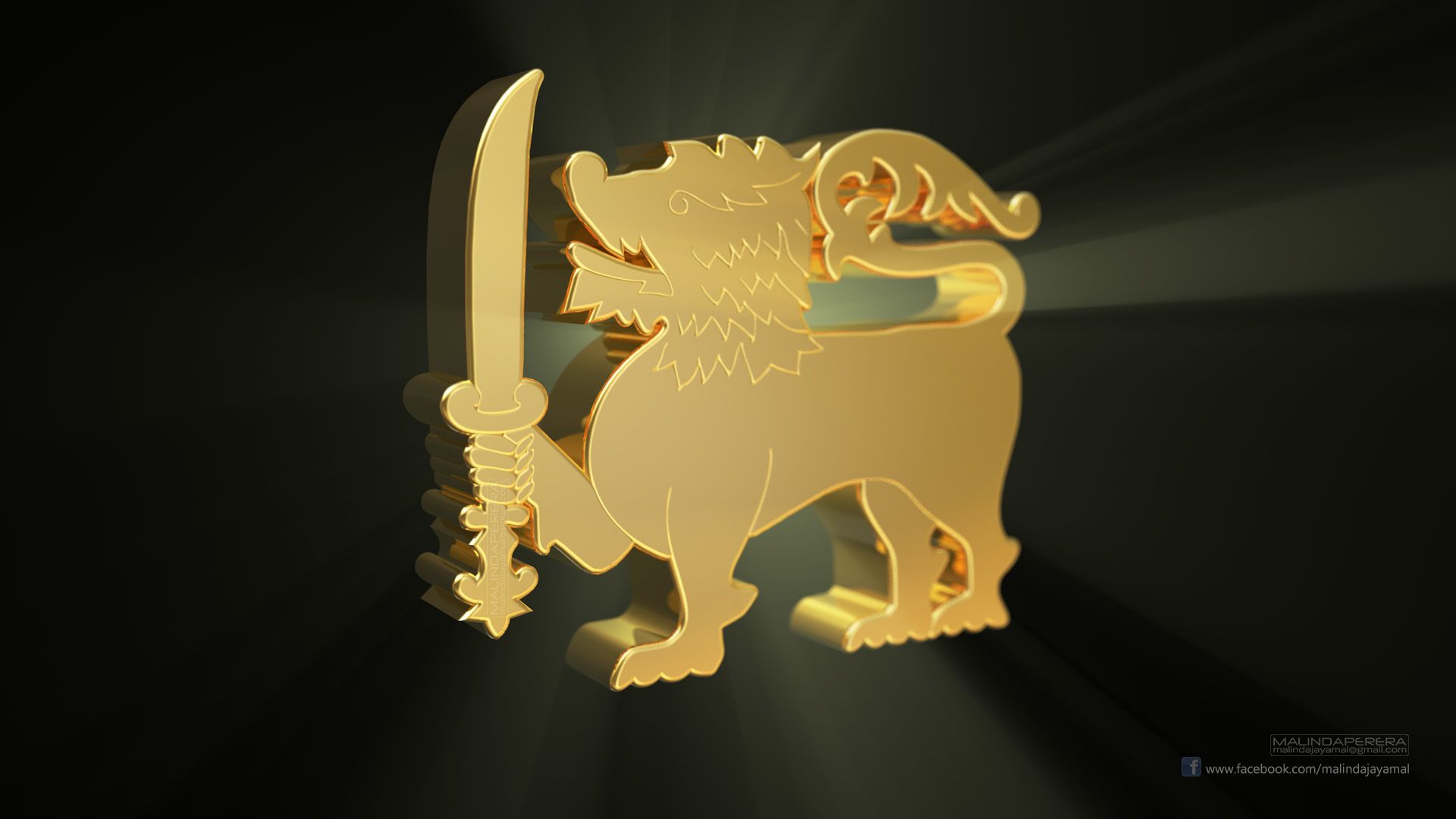 Sri Lanka - Golden Lion HD Wallpaper 1080 by Malindaperera on ...