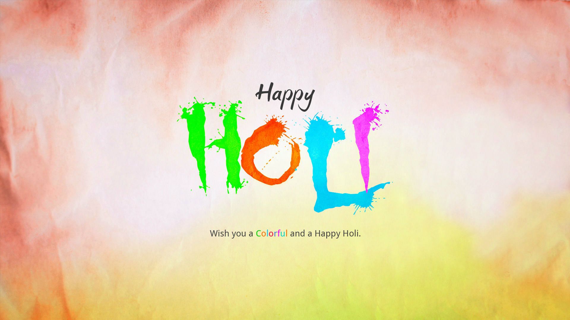 Widescreen Happy Holi Desktop Backgrounds | One HD Wallpaper ...