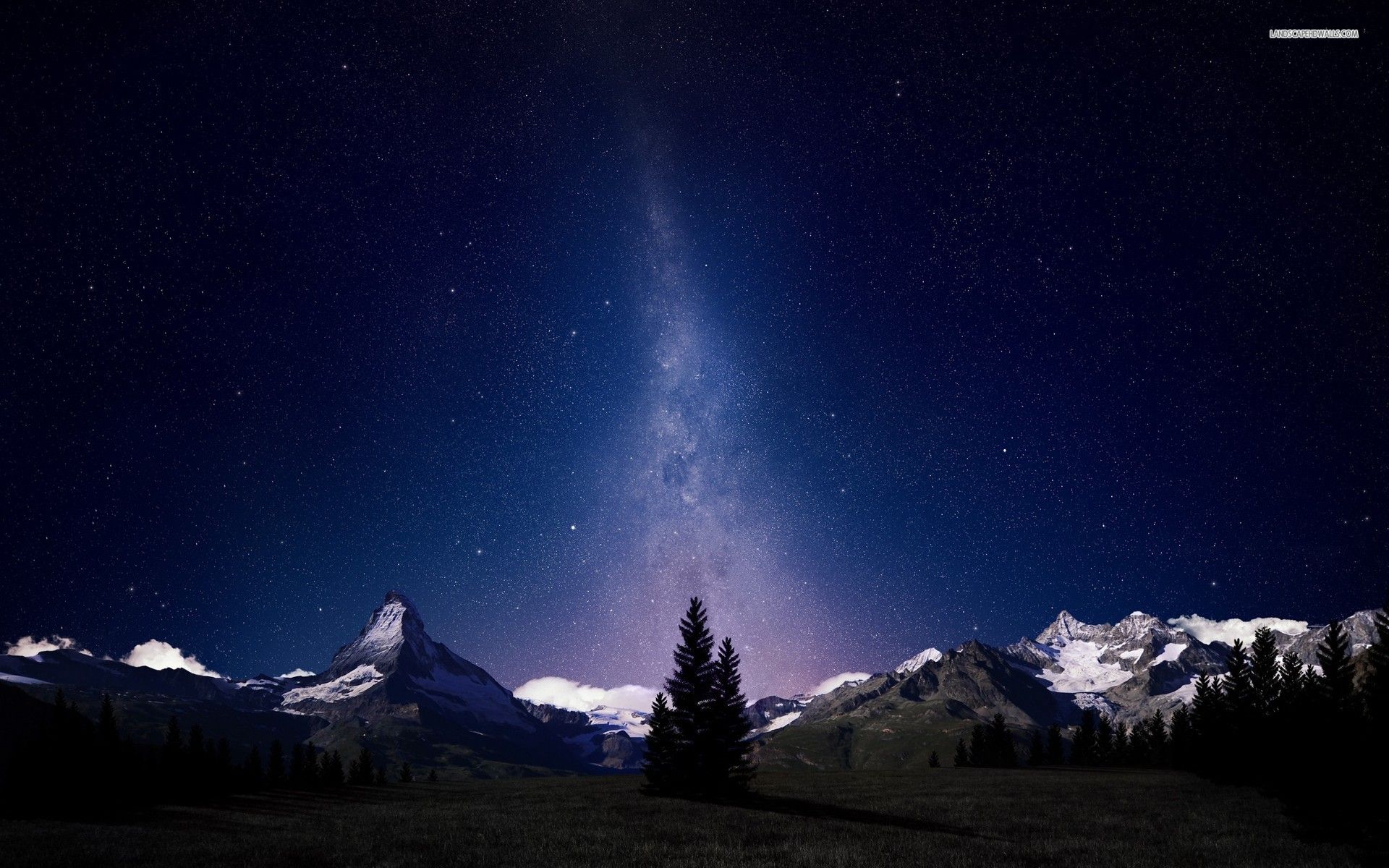 Starry Mountain Sky wallpaper