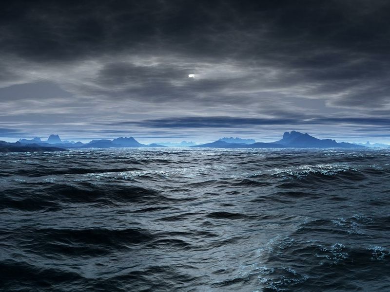 angry dark Dark Waters – Nature Beaches HD Desktop Wallpaper