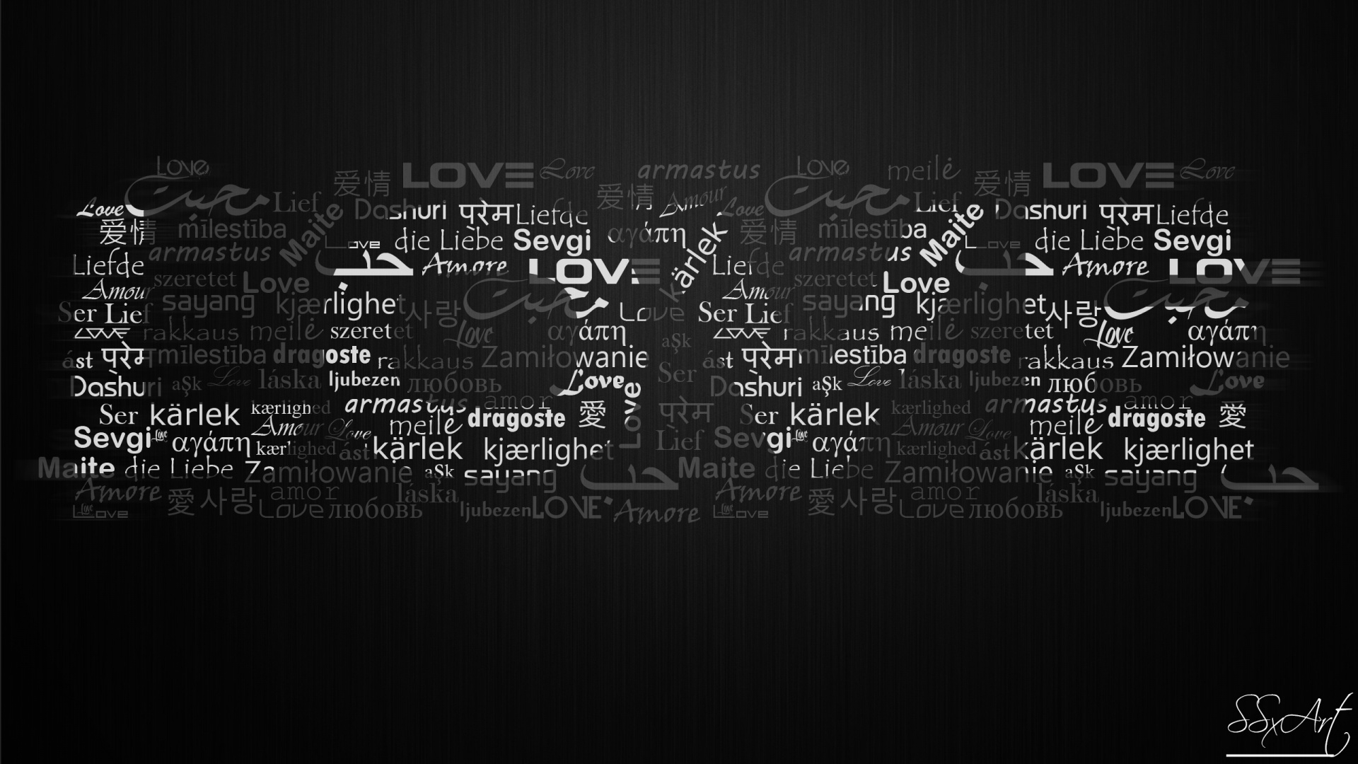 Love Typography Wallpaper #7028066