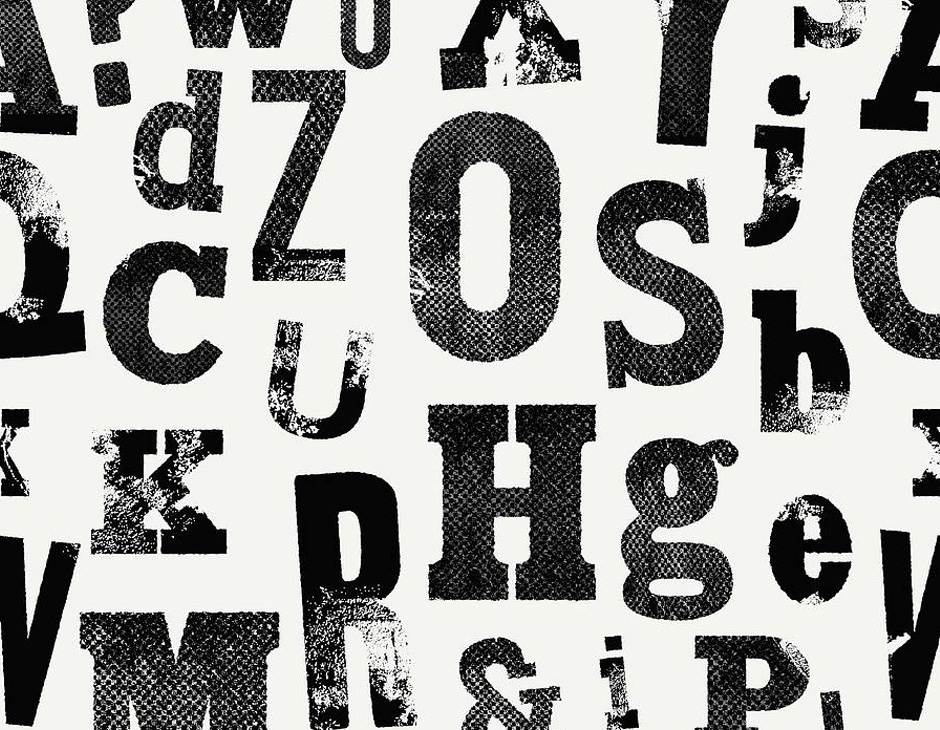 Typographic Self Ashesive Wallpaper | Contemporary Wall Stickers