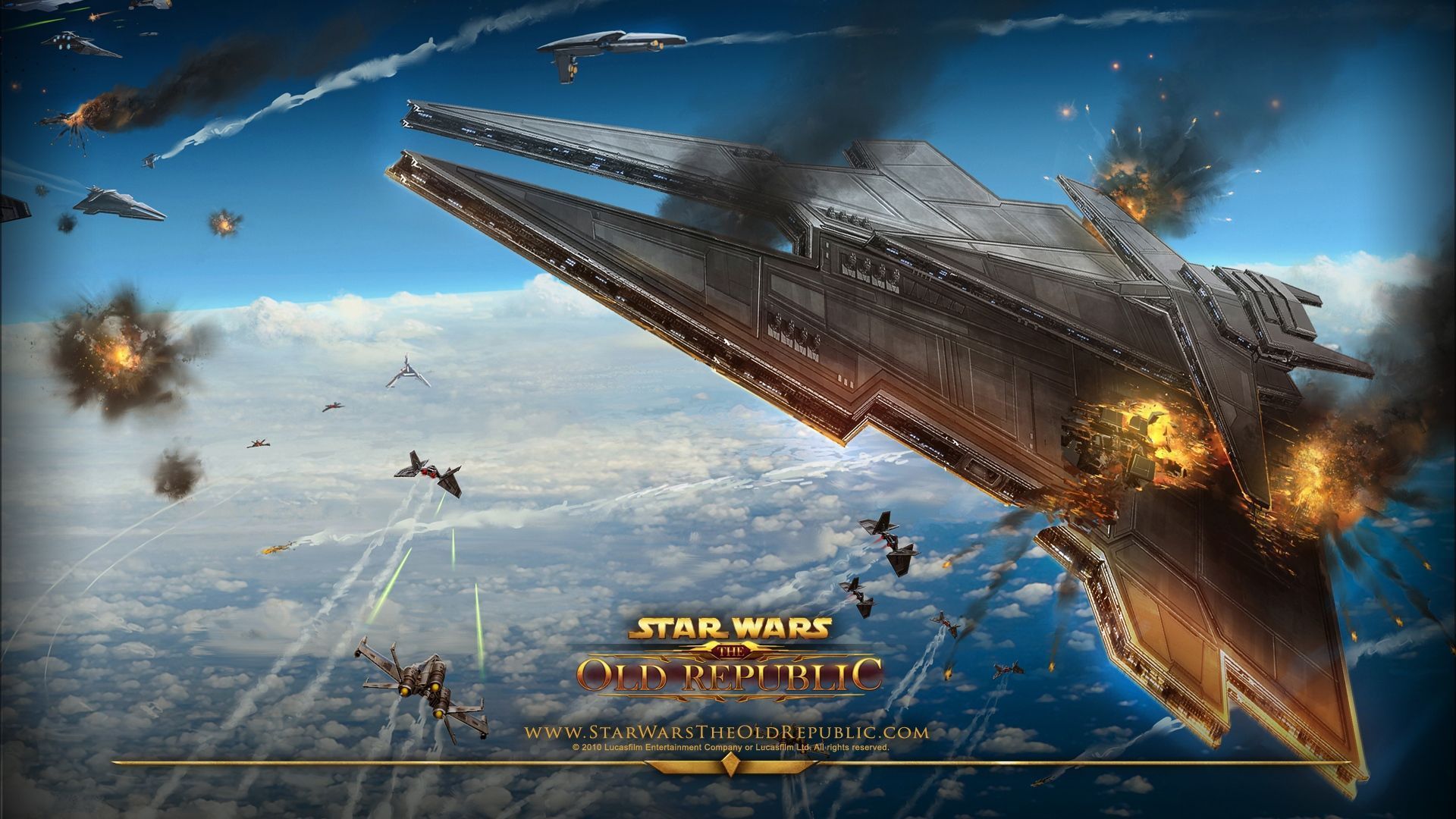 Download Wallpaper 1920x1080 Star wars the old republic, Airships ...