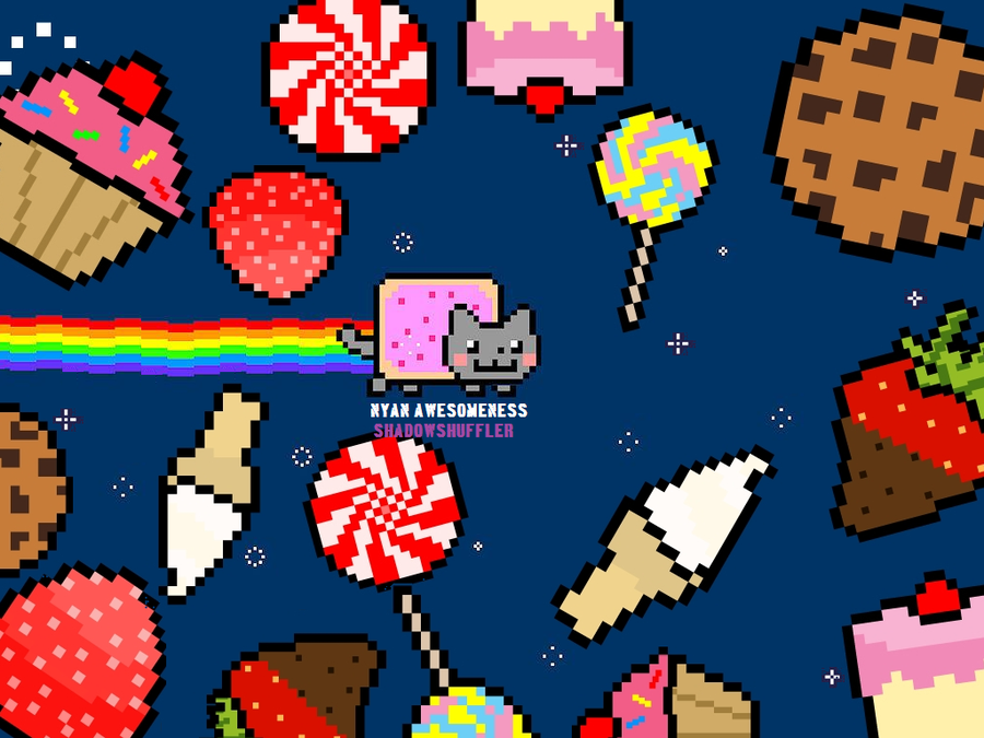 Nyan Cat Wallpaper by ShadowShuffler on DeviantArt