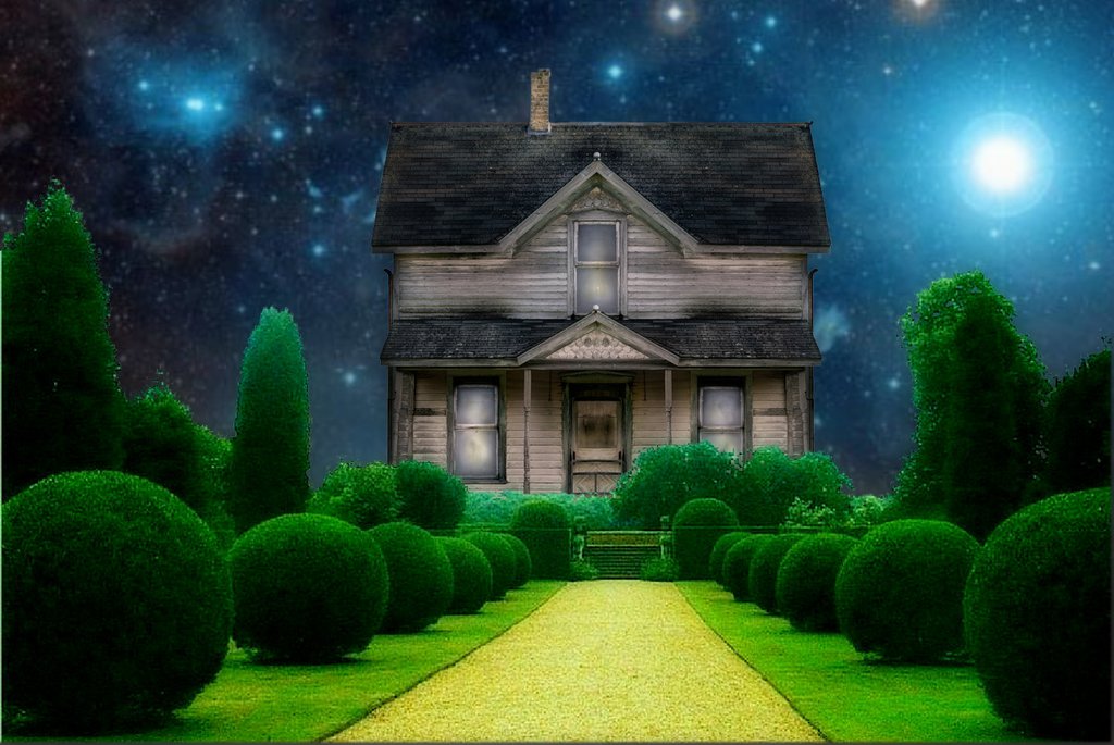Premade Night House Background by LadyOfManyArtForms on DeviantArt