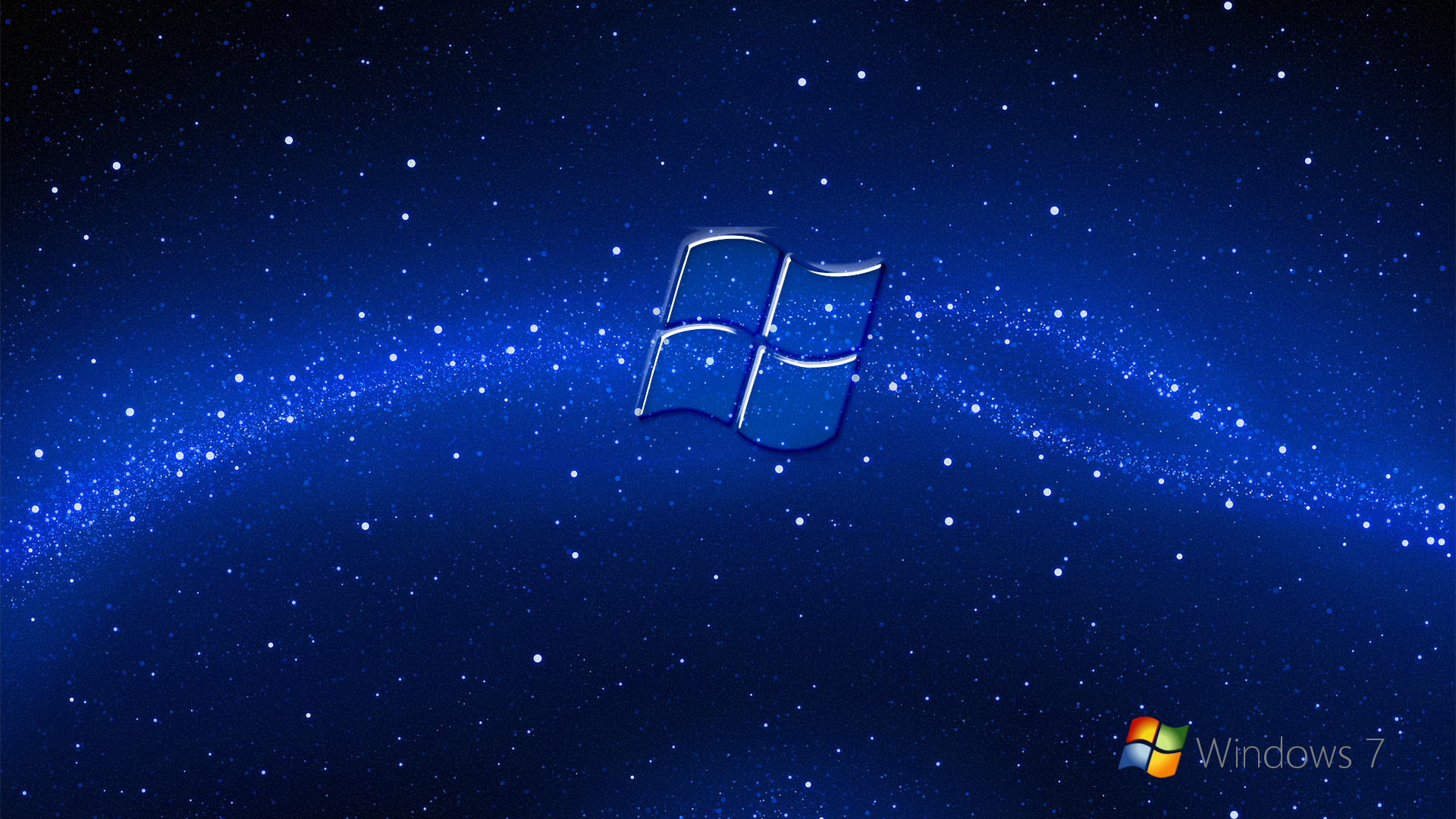 Glowing Windows 7 logo Wallpaper | Wide Wallpaper Collections
