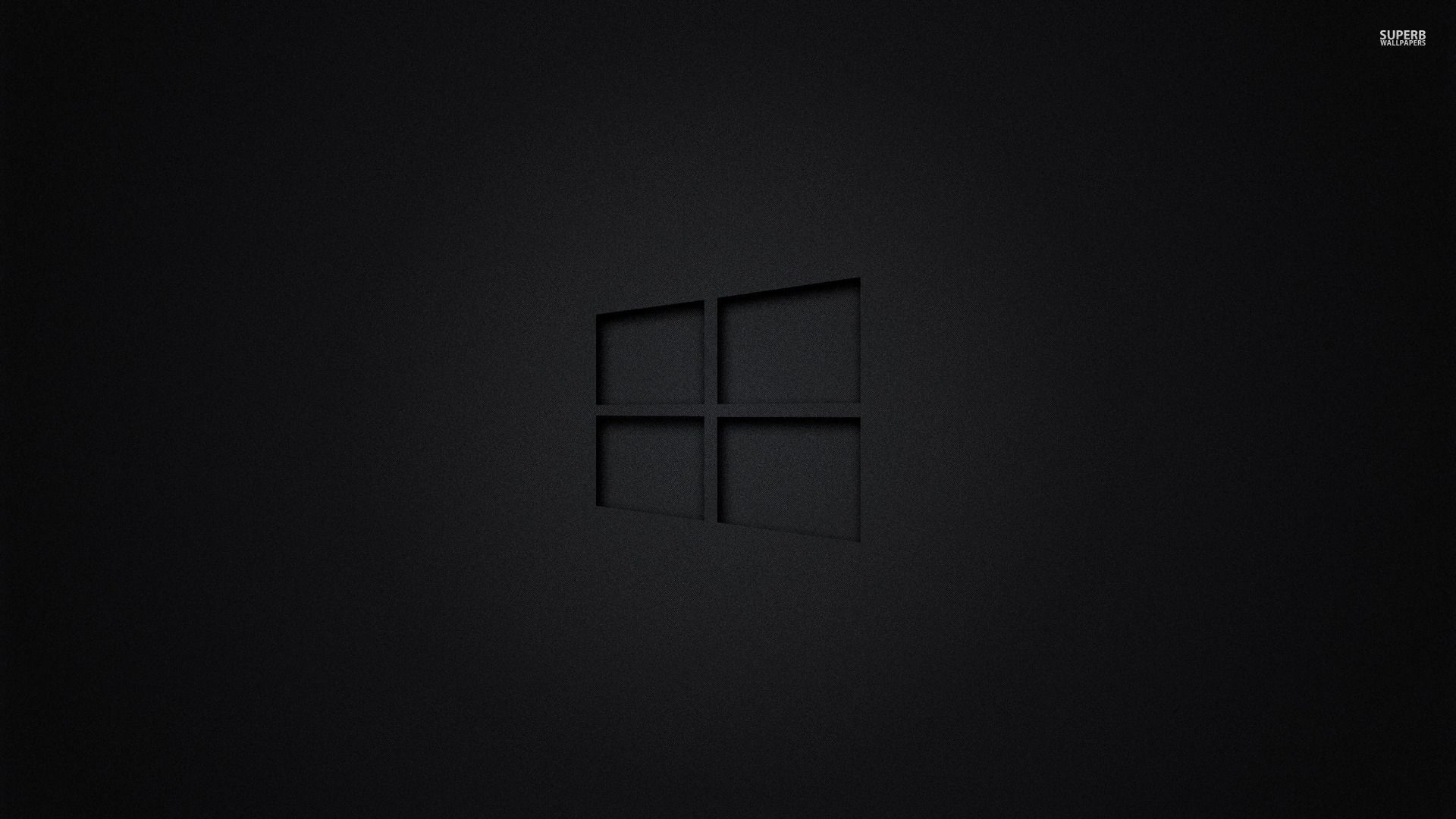 Windows 10 transparent logo on black wallpaper - Computer ...