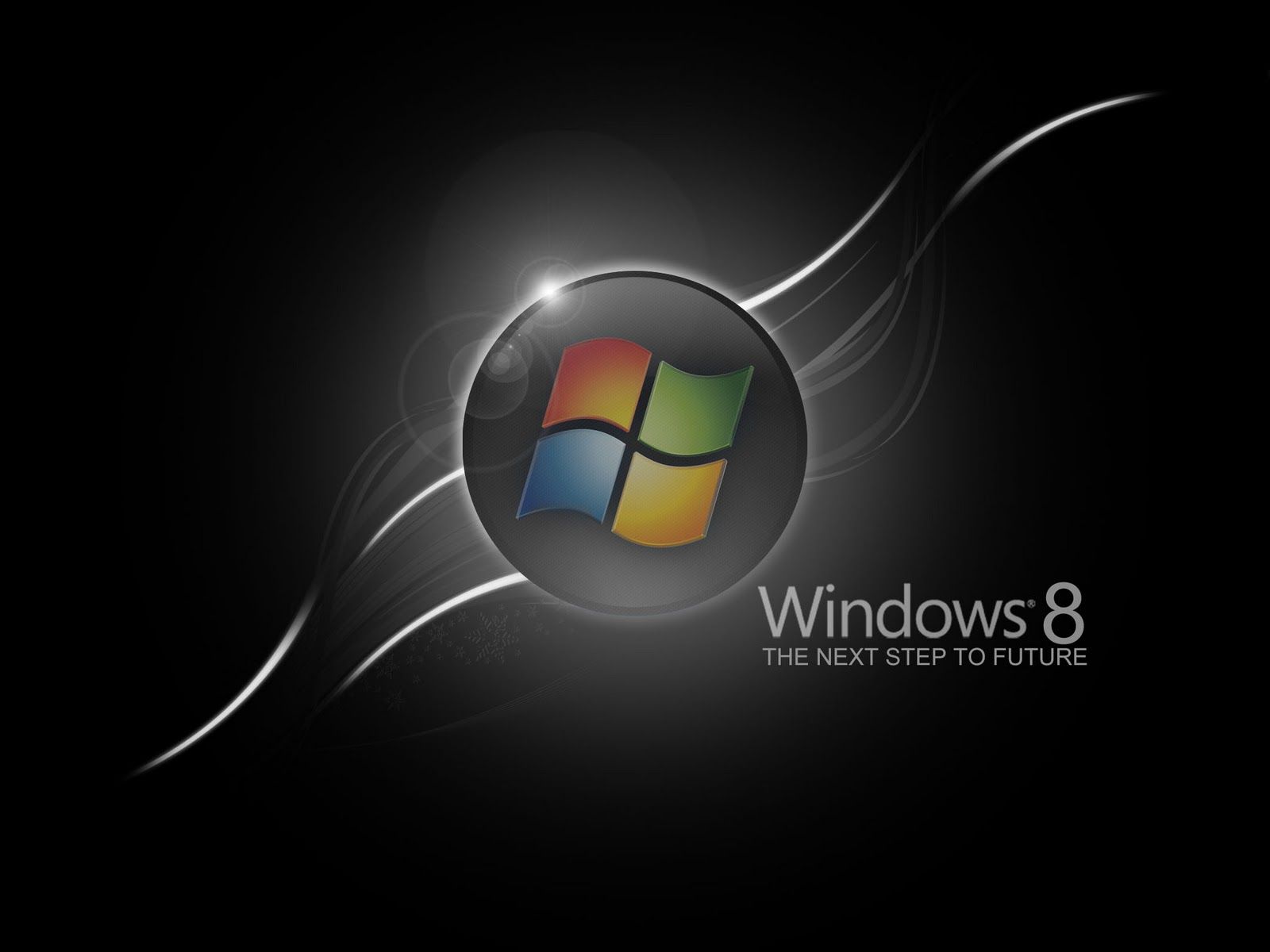 14747) Windows 8 Black HD Picture Wallpaper - WalOps.com