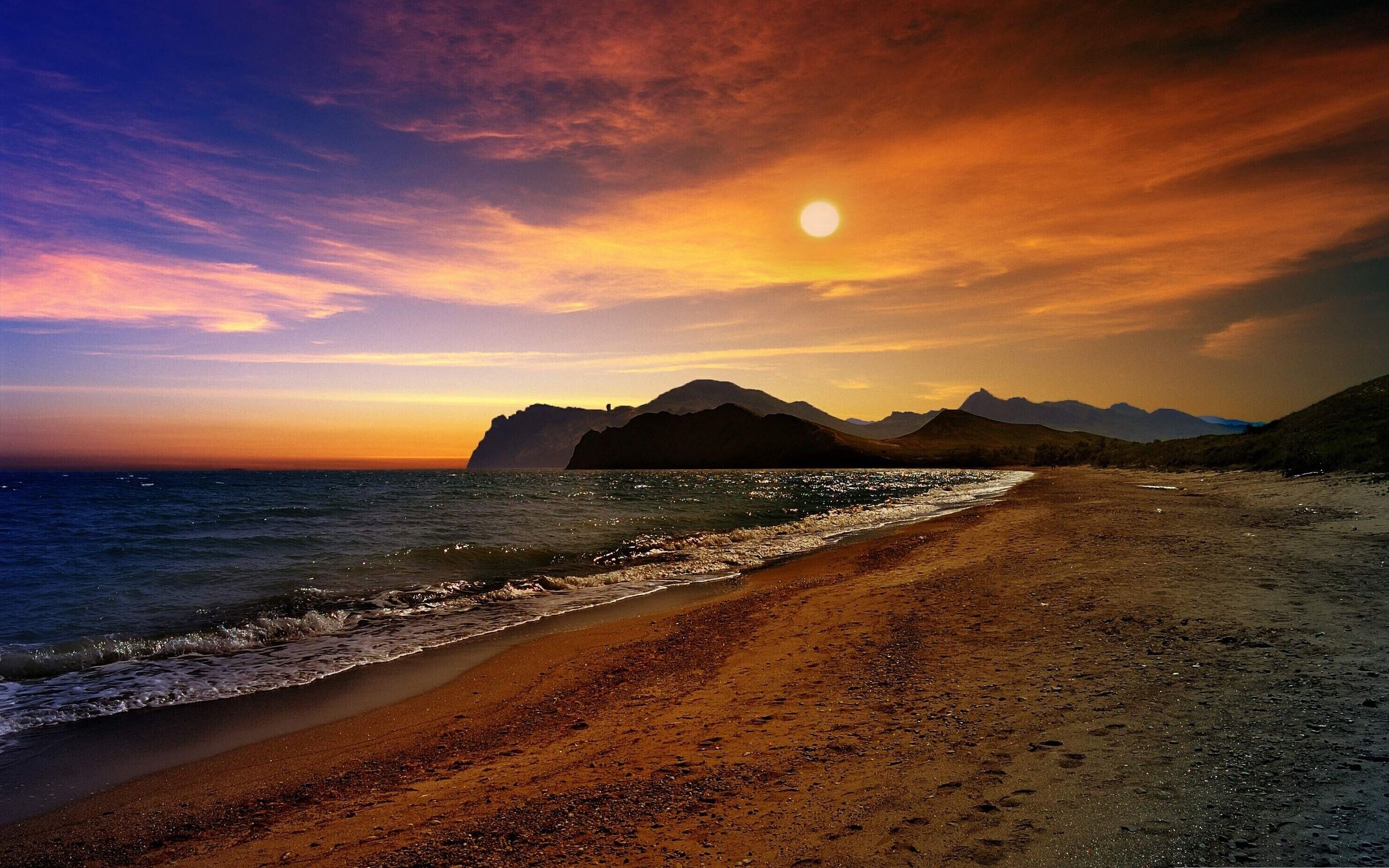 Look at the pink sunset from the beach macbook backgrounds HD wallpaper   Pxfuel