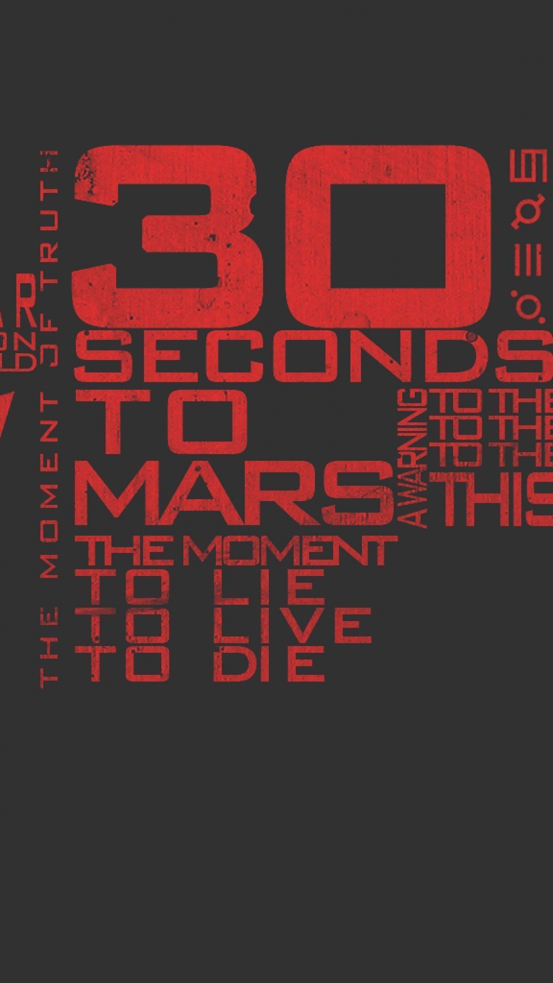 Download Wallpaper 1080x1920 30 seconds to mars, Text, Arrow ...