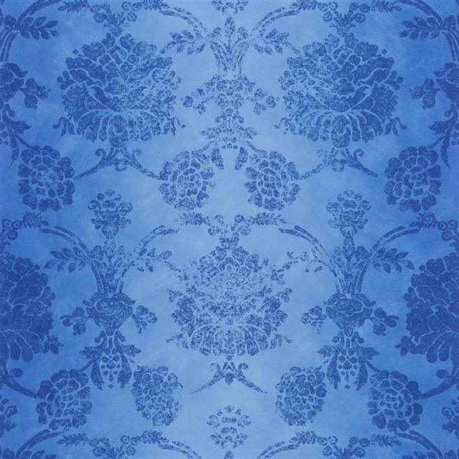 sukumala - cobalt wallpaper | Designers Guild