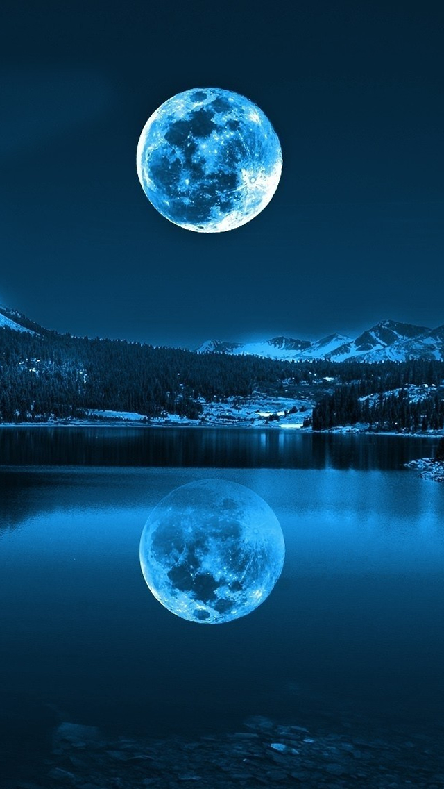 Moon Over a Lake Wallpaper for LG Optimus G