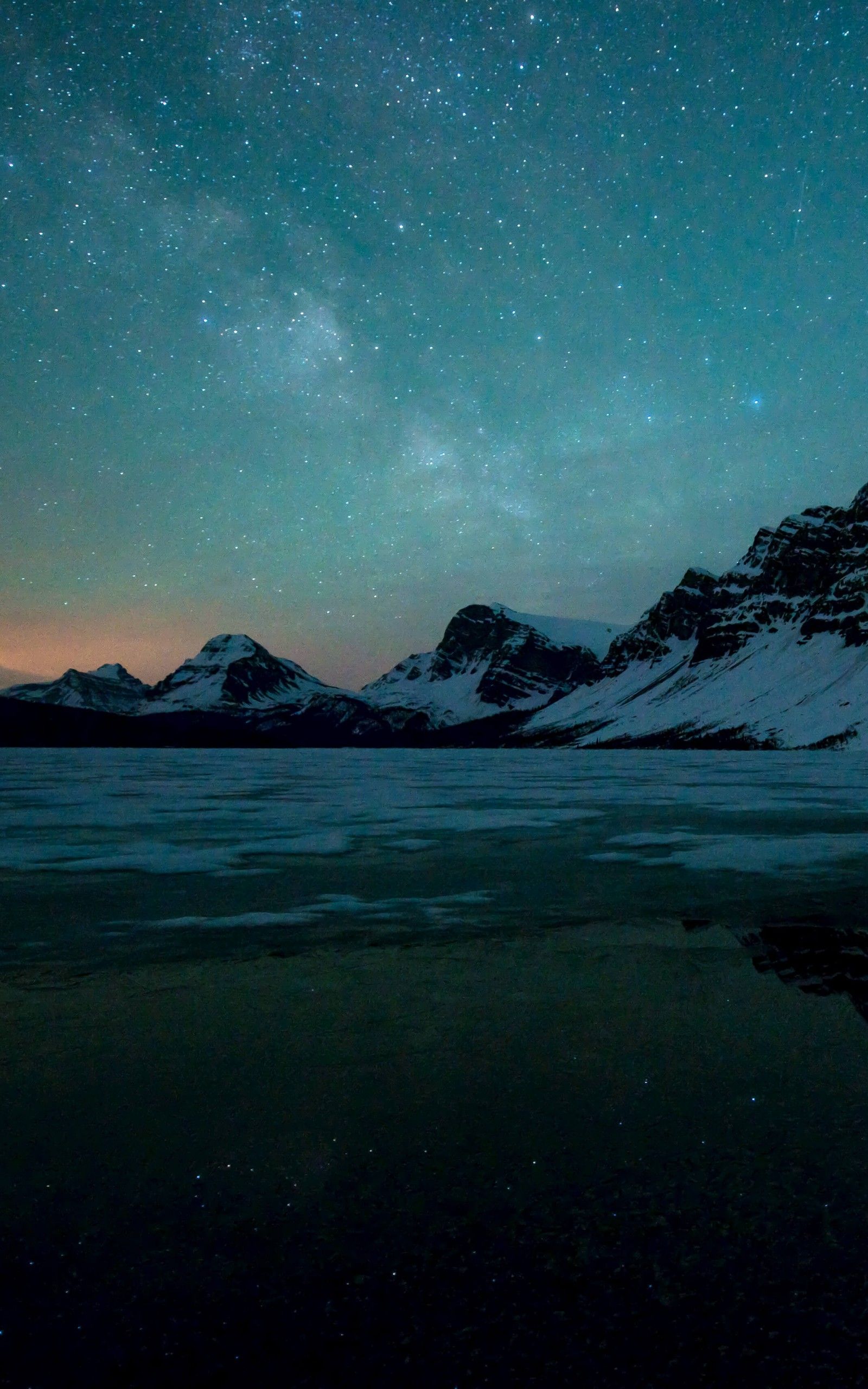 Download Milky Way over Bow Lake, Alberta, Canada HD wallpaper for ...