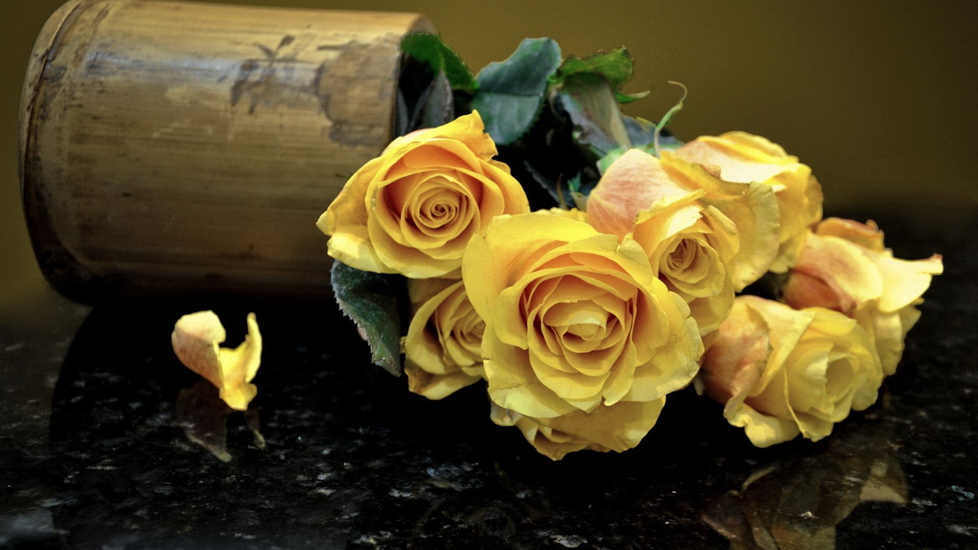 Yellow Cute Rose Flowers Best Wallpaper | a2zHDWallpapers