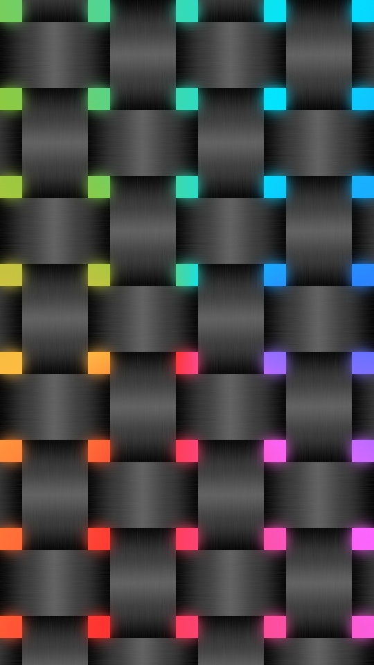 Dark Steel Weave Rainbow Android Homescreen by chris st