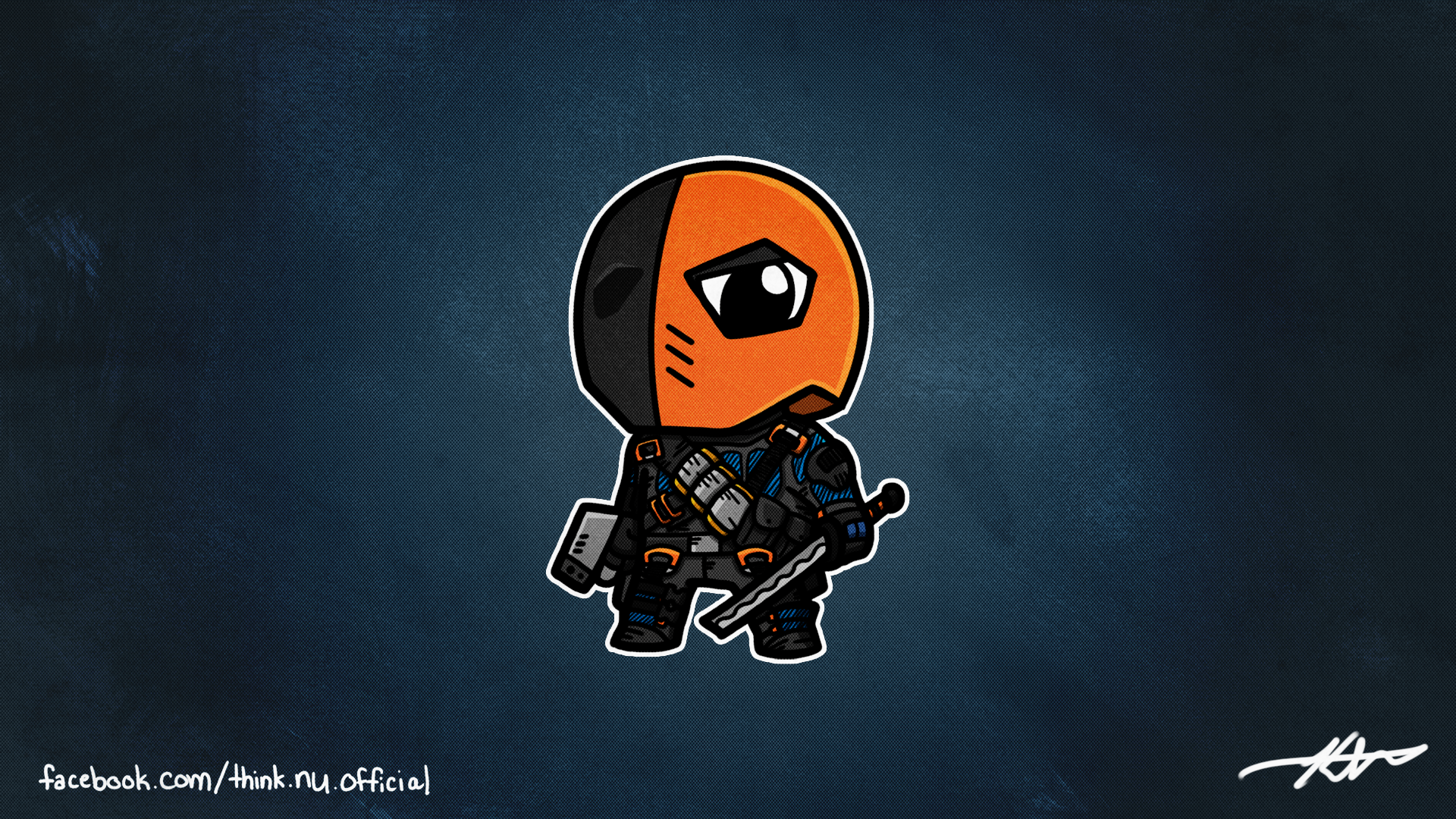 A while back I sketched out Deathstroke. Here's the finished ...