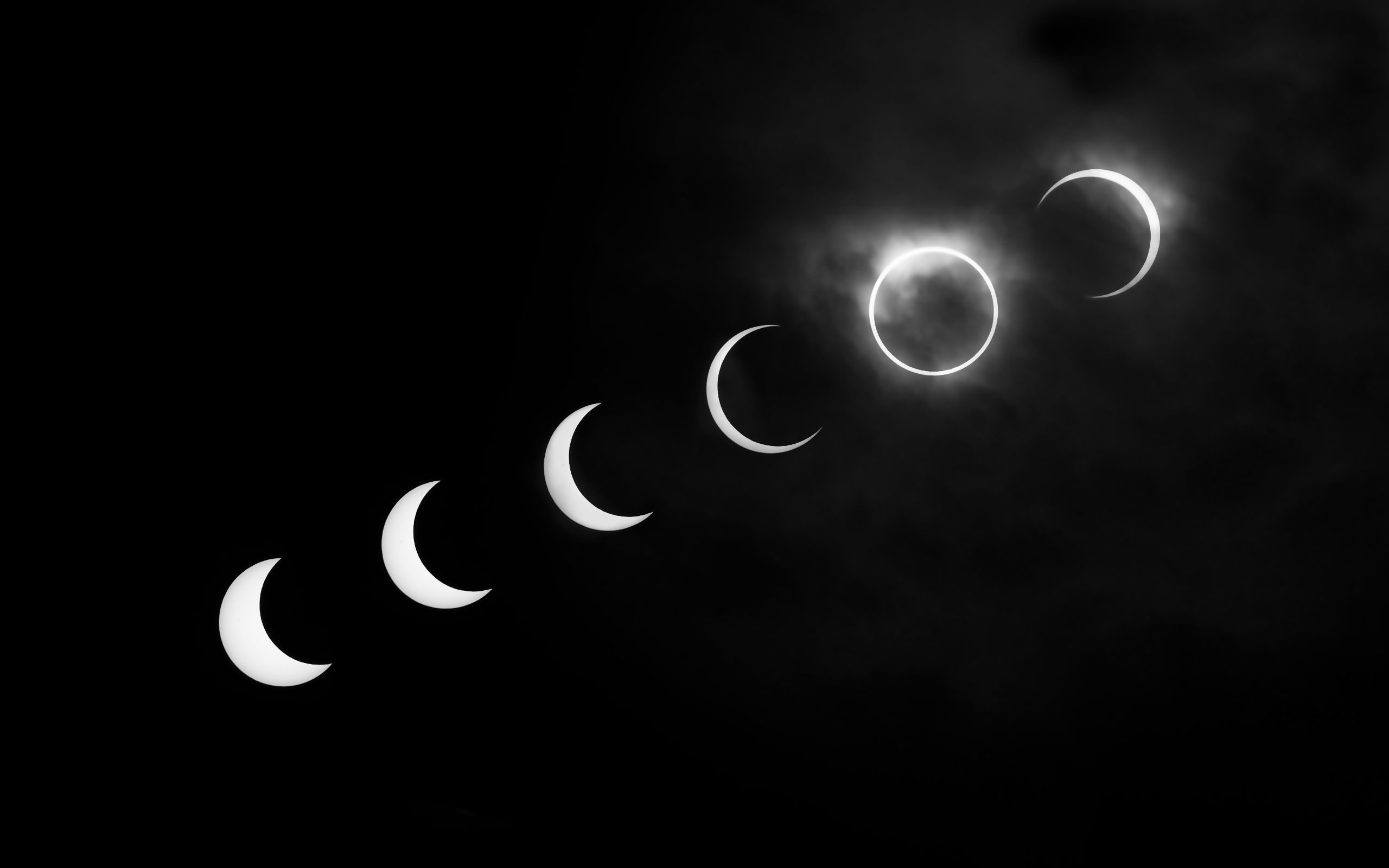 Solar eclipse black and white desktop wallpaper | Black and white ...
