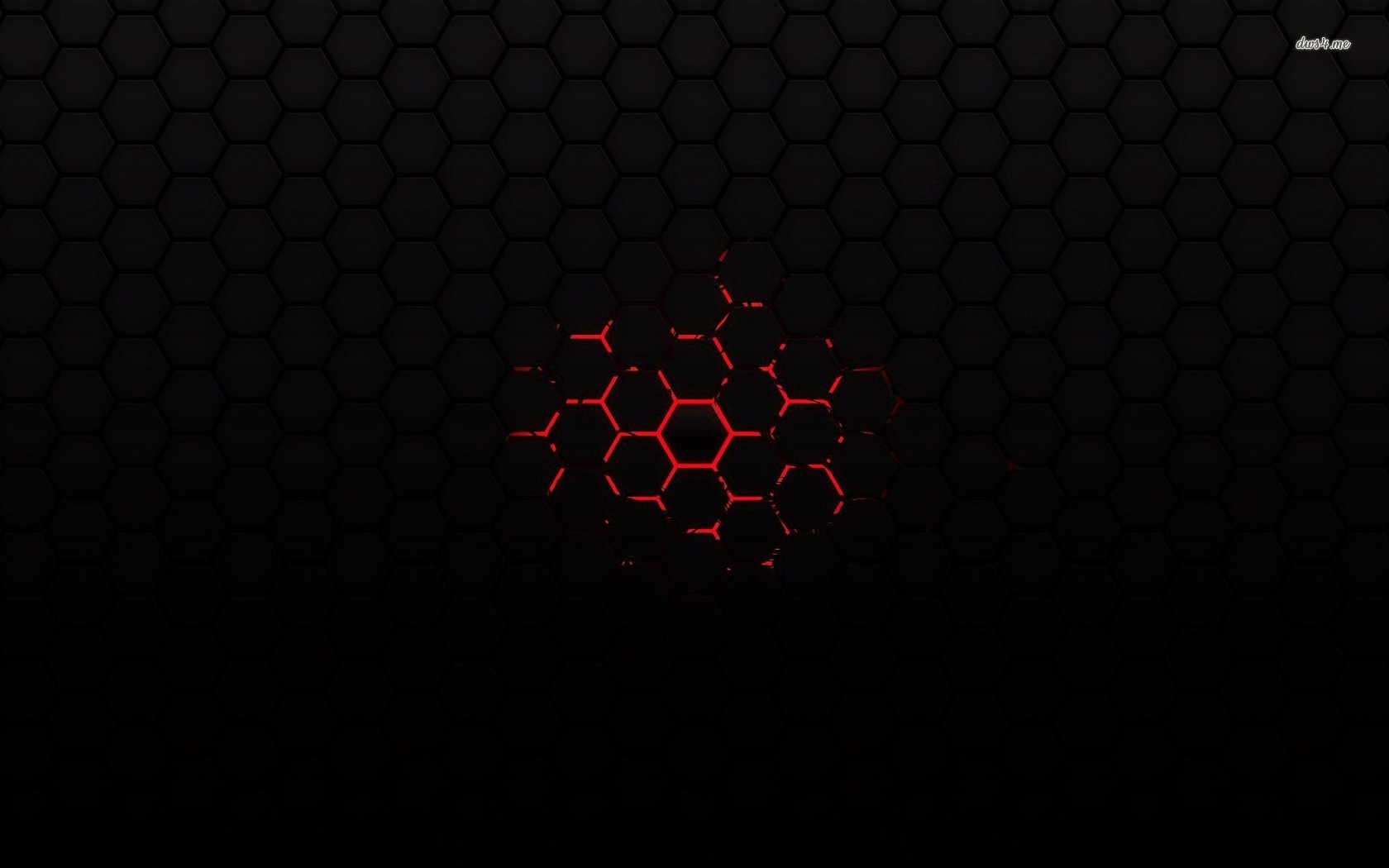 Red on black honeycomb pattern wallpaper - Abstract wallpapers