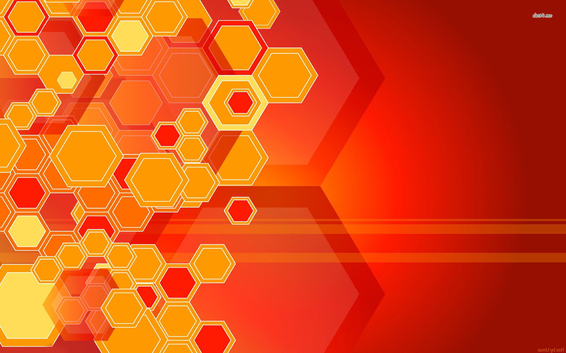 Orange honeycombs wallpaper - Abstract wallpapers