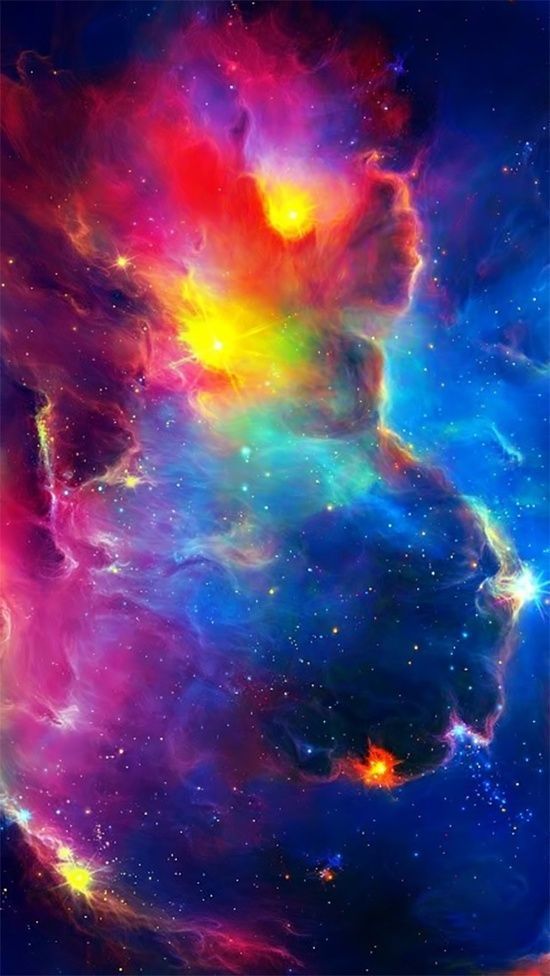 High Resolution Rainbow Galaxy Background