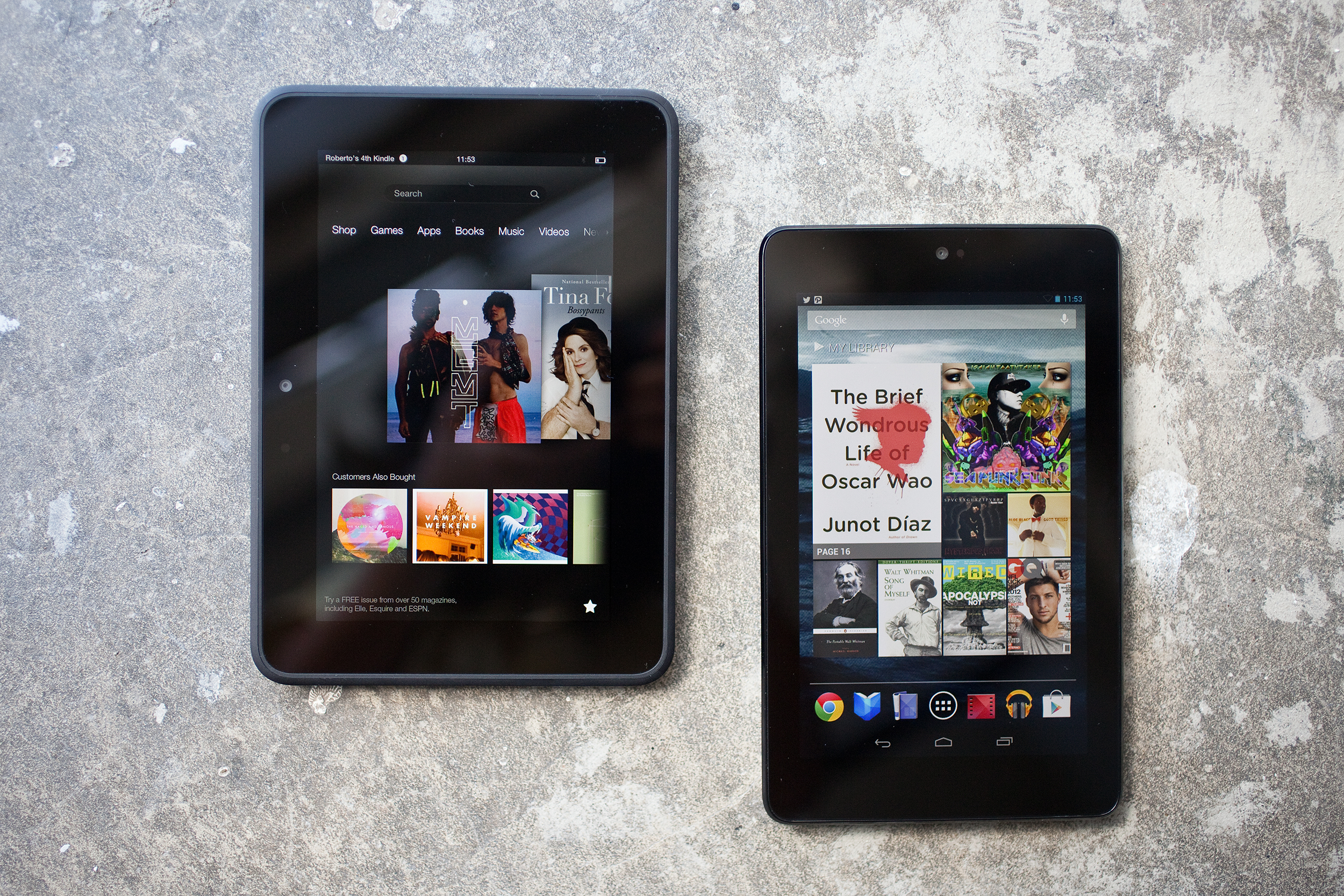 Tablet Smackdown: Kindle Fire HD and Nexus 7 | WIRED