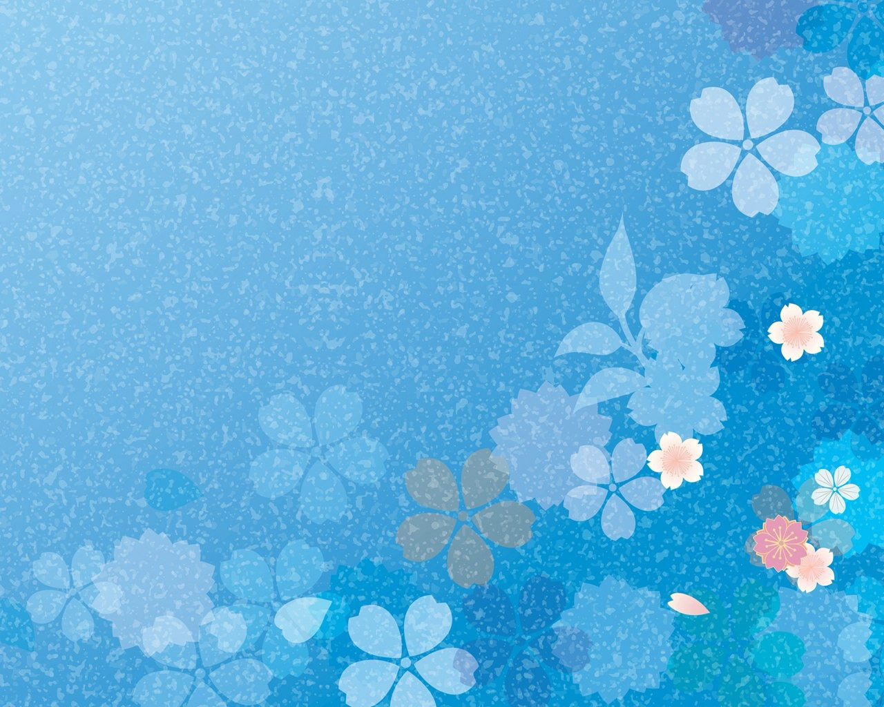 Blue Flower Background Microsoft Windows 7 Theme - Blue Wallpaper